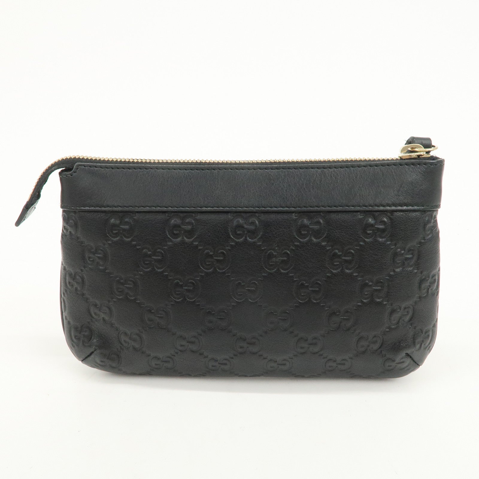 GUCCI Guccissima Leather Clutch Bag Pouch Black 274181