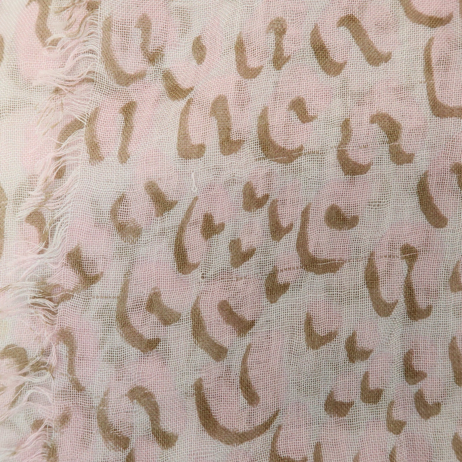 Louis Vuitton Leopard Cashmere Silk Scarf Shawl Pink Gray 413287