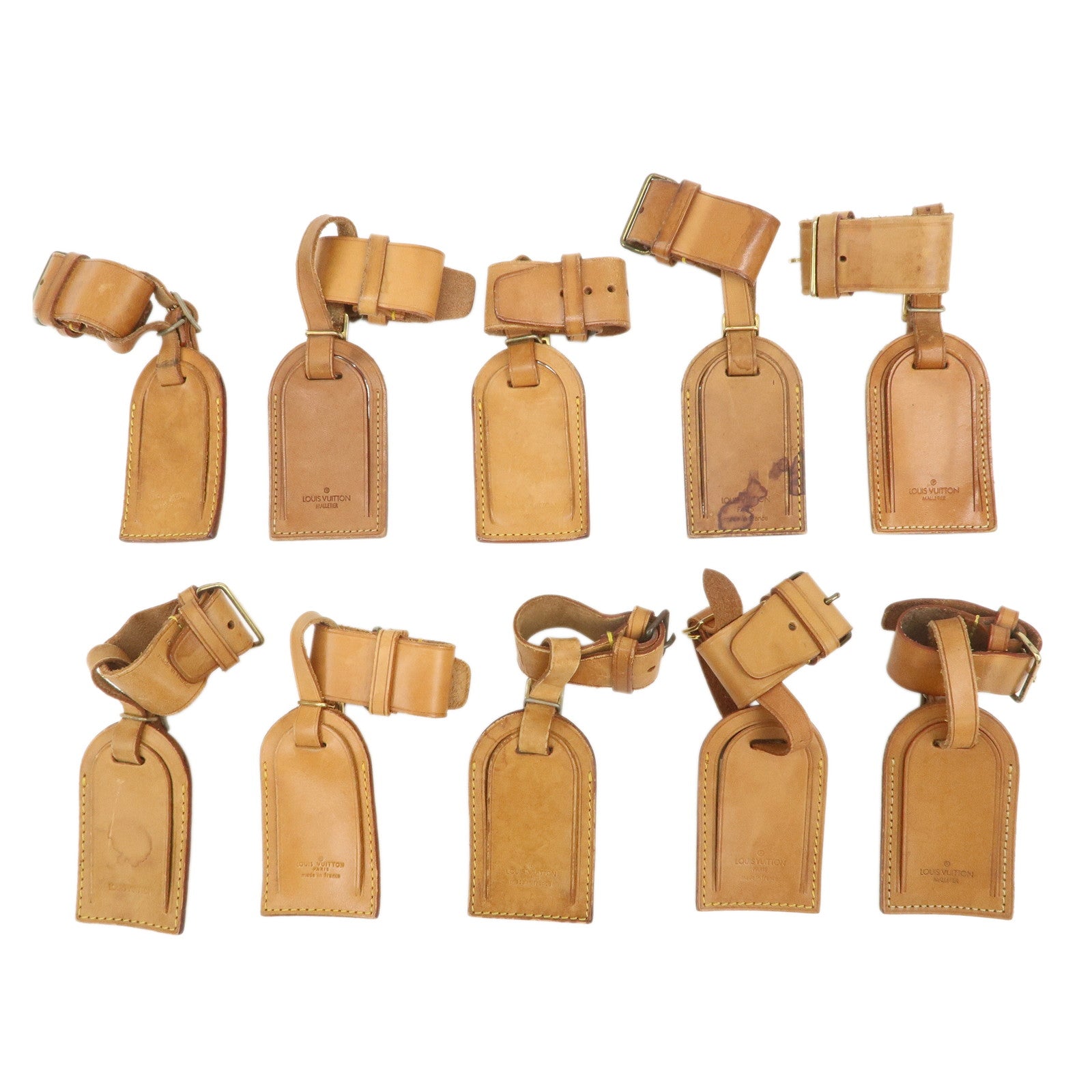 Louis Vuitton Set of 10 Leather Name Tag & Poignet
