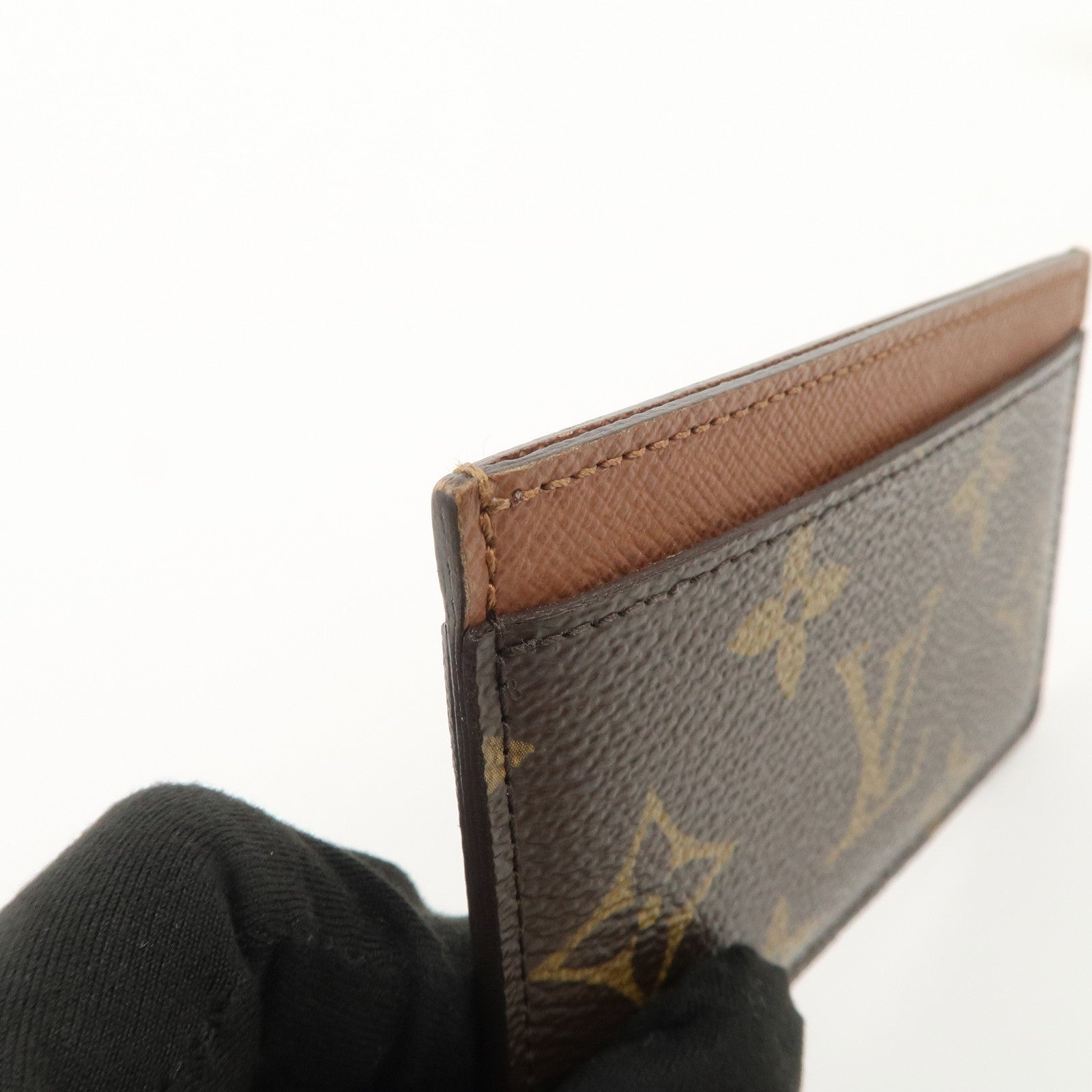 Louis Vuitton Monogram Canvas Porte Cartes Card Case M61733 Used