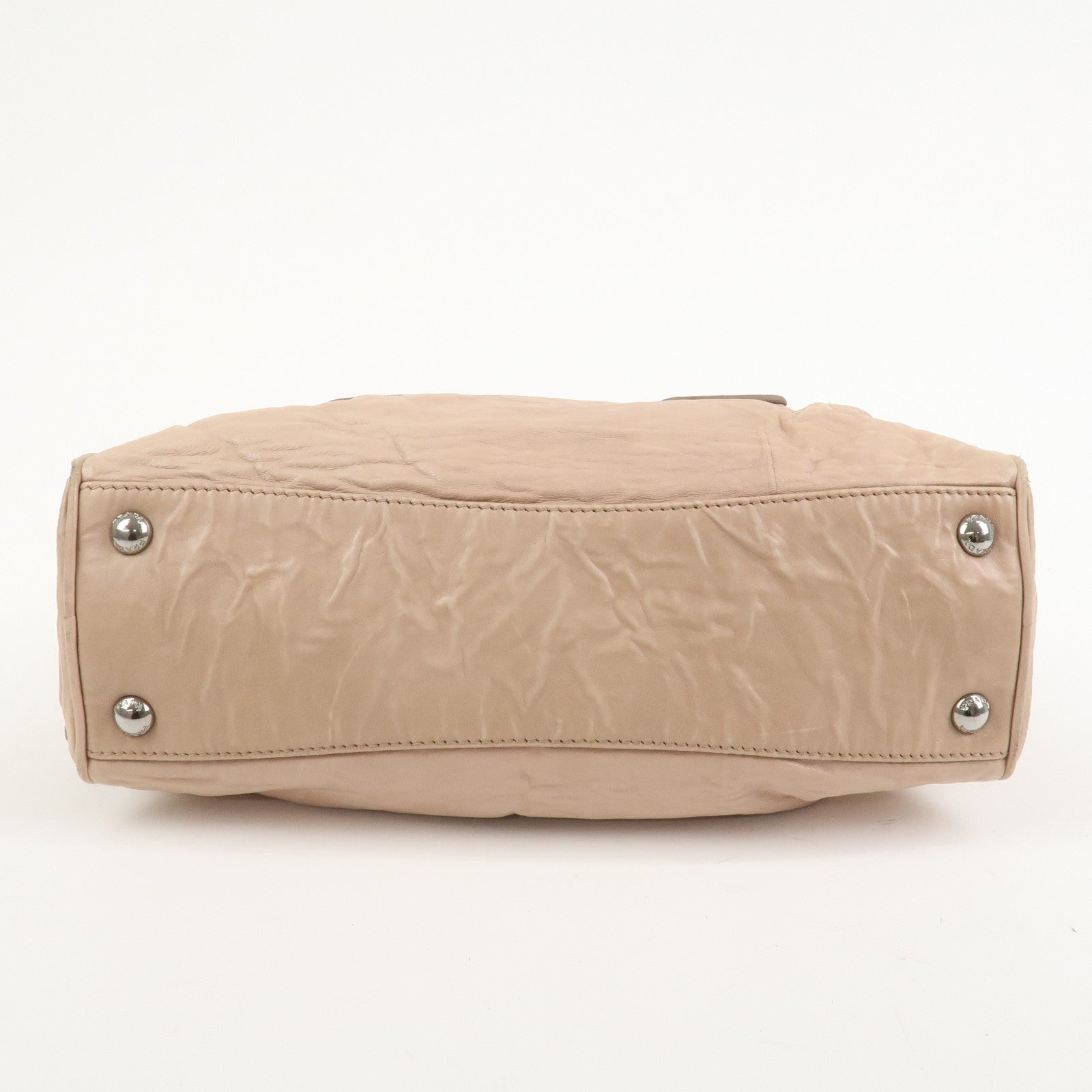 PRADA Nappa Leather 2Way Bag Hand Bag Shoulder Bag Light Pink