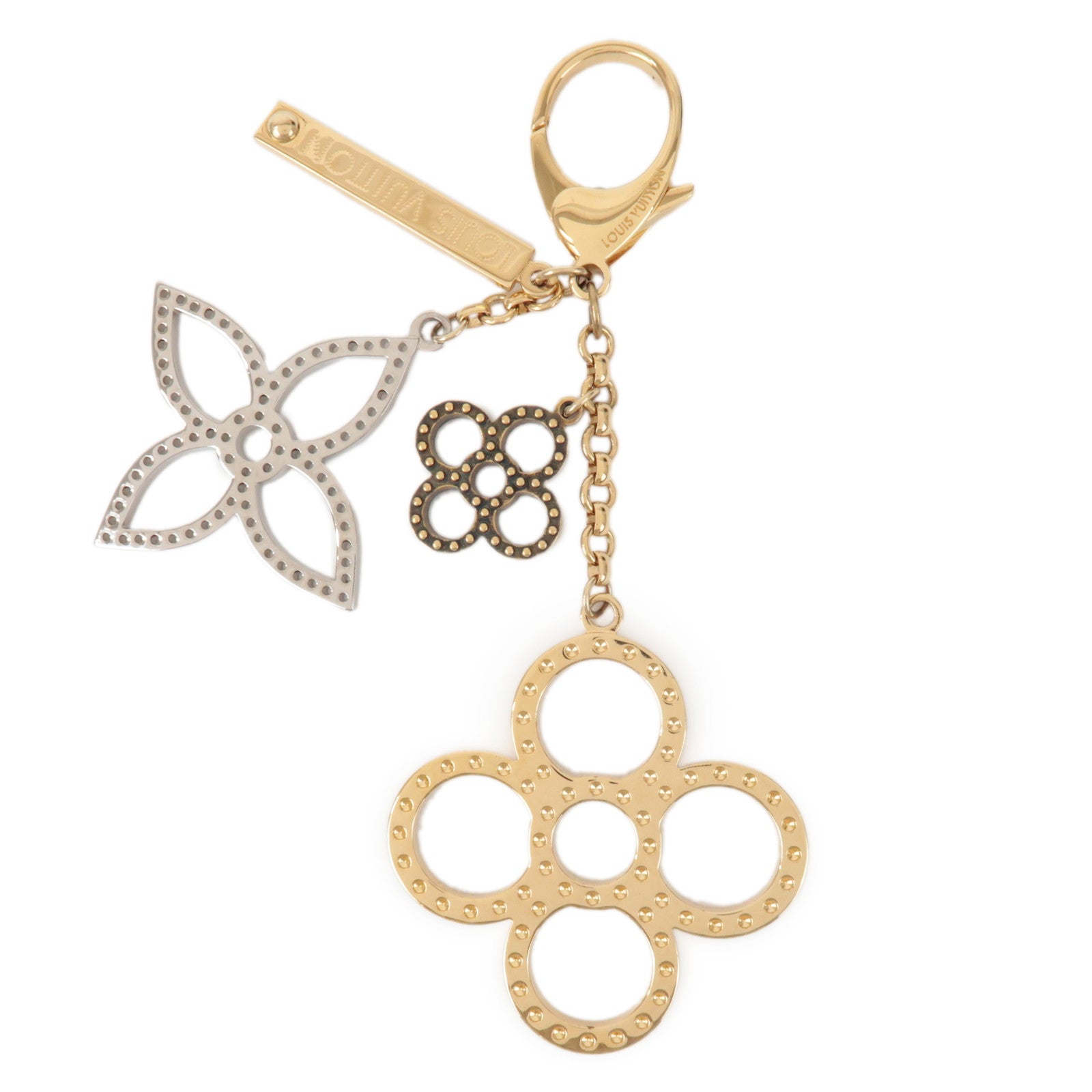 Louis Vuitton Bijoux Sac Tabage Bag Charm Gold Silver M65722