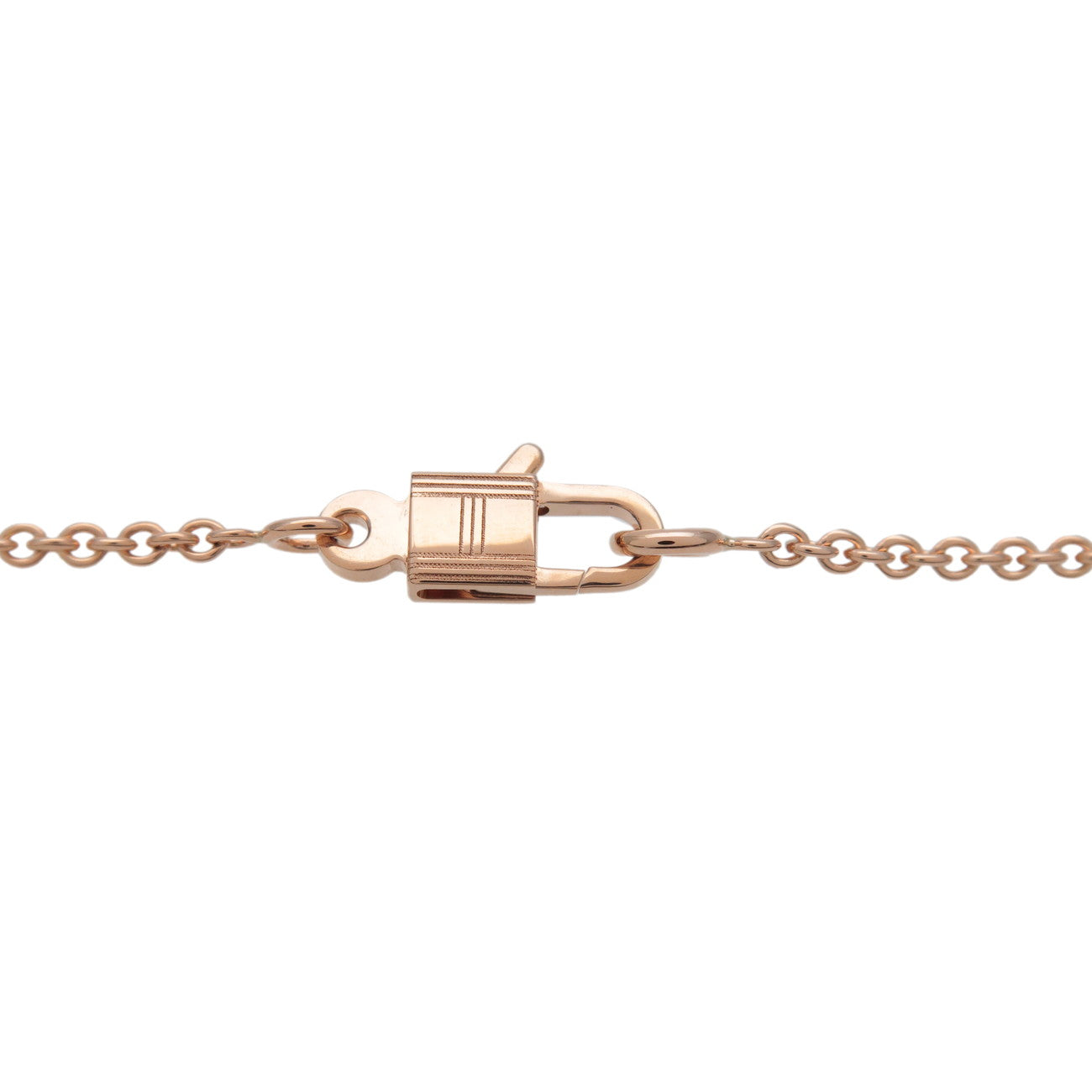 HERMES Amulette Kelly Cadena 18P Diamond Necklace 750PG Rose Gold