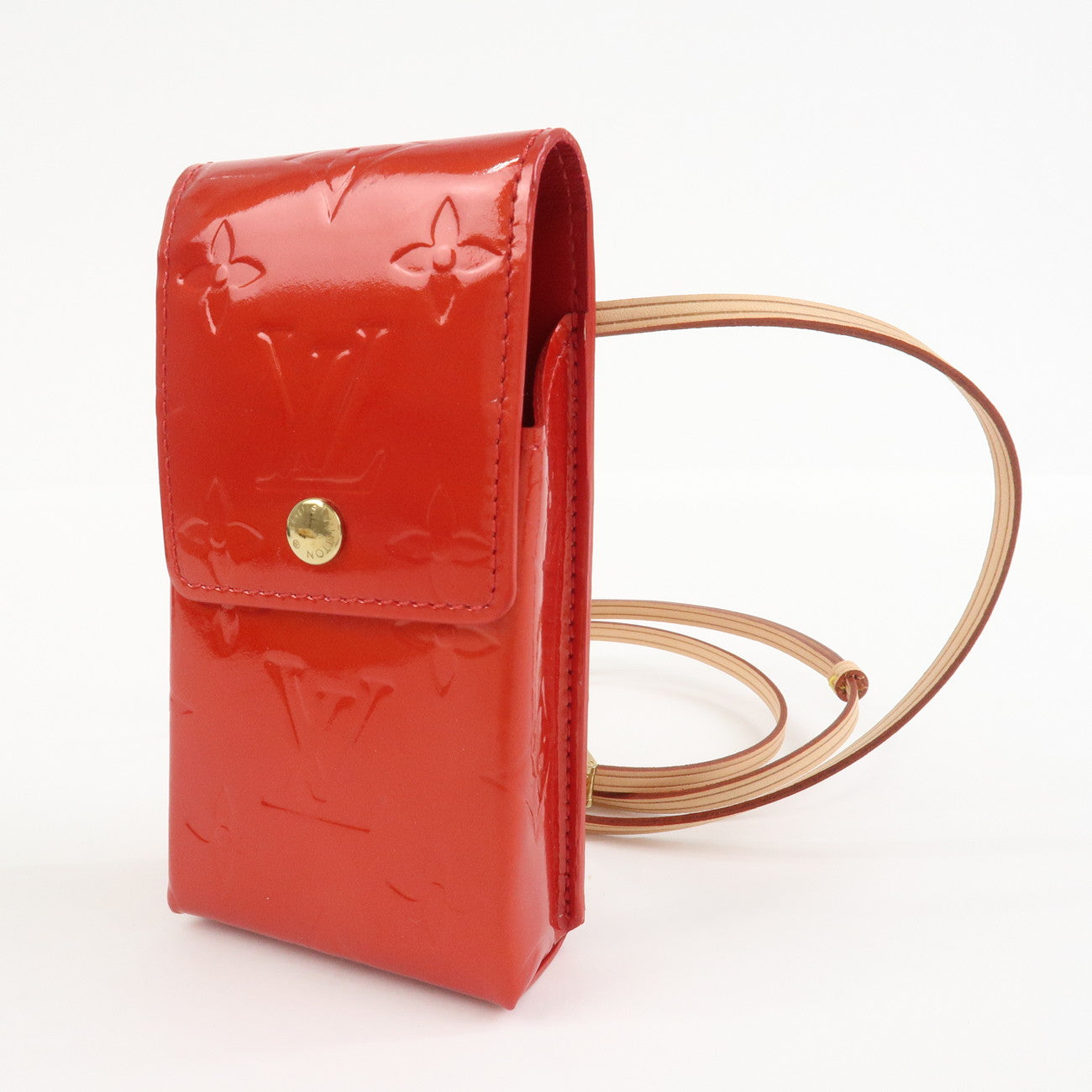 Louis Vuitton Monogram Vernis Green Cigarette Case Rouge M91155