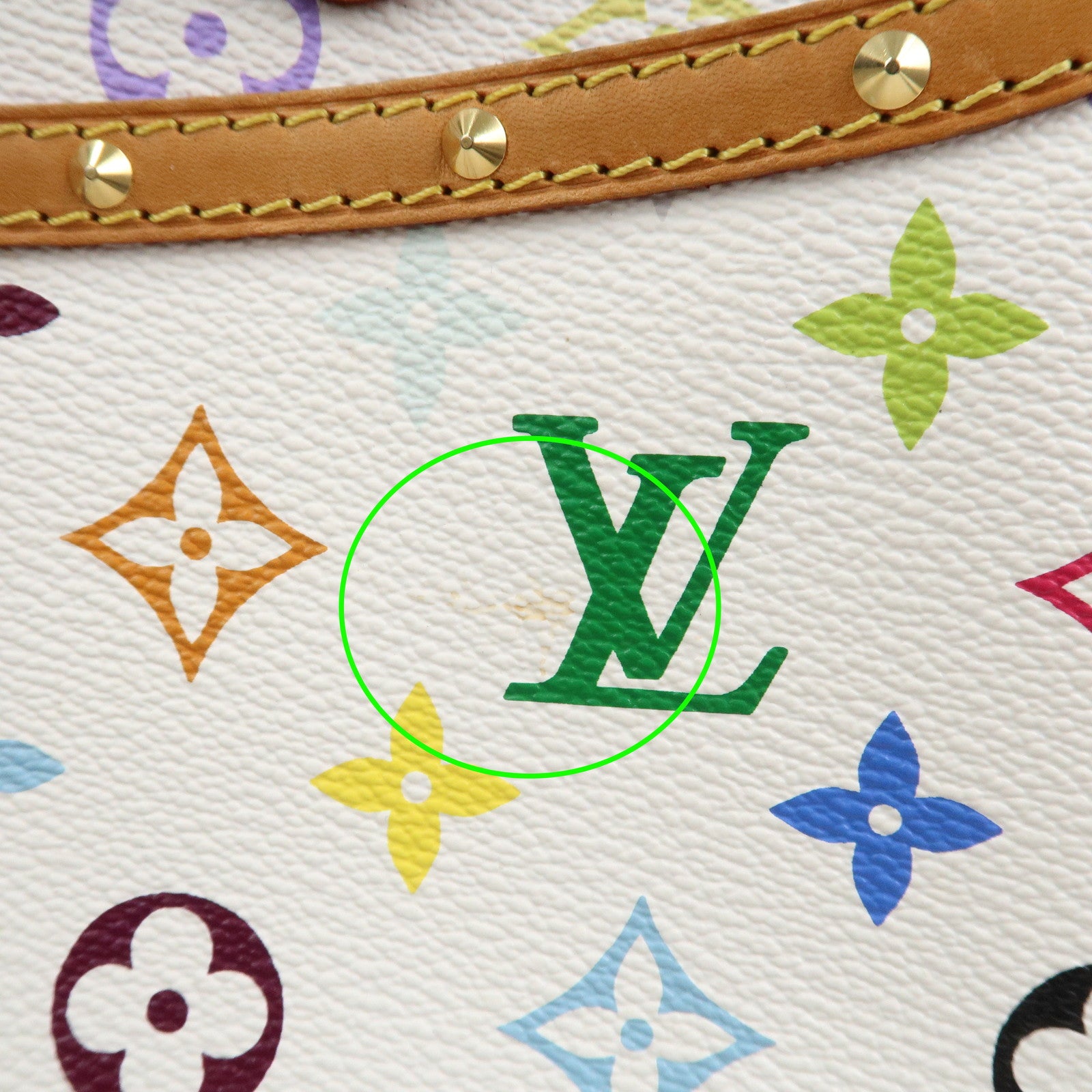 Louis Vuitton Monogram Multicolor Trouville Hand Bag Blanc M92663