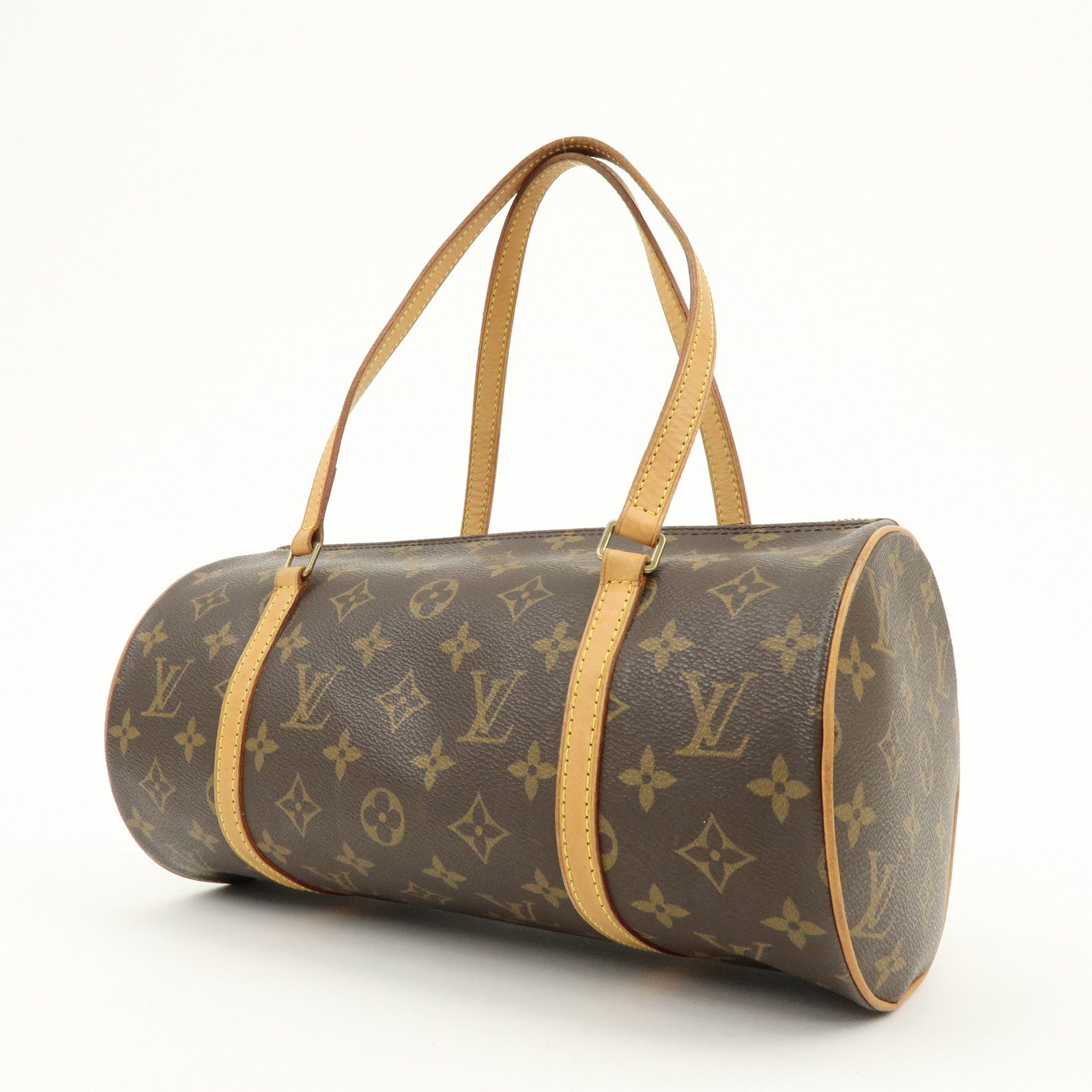 Louis Vuitton Monogram Papillon 30 Hand Bag Brown M51385