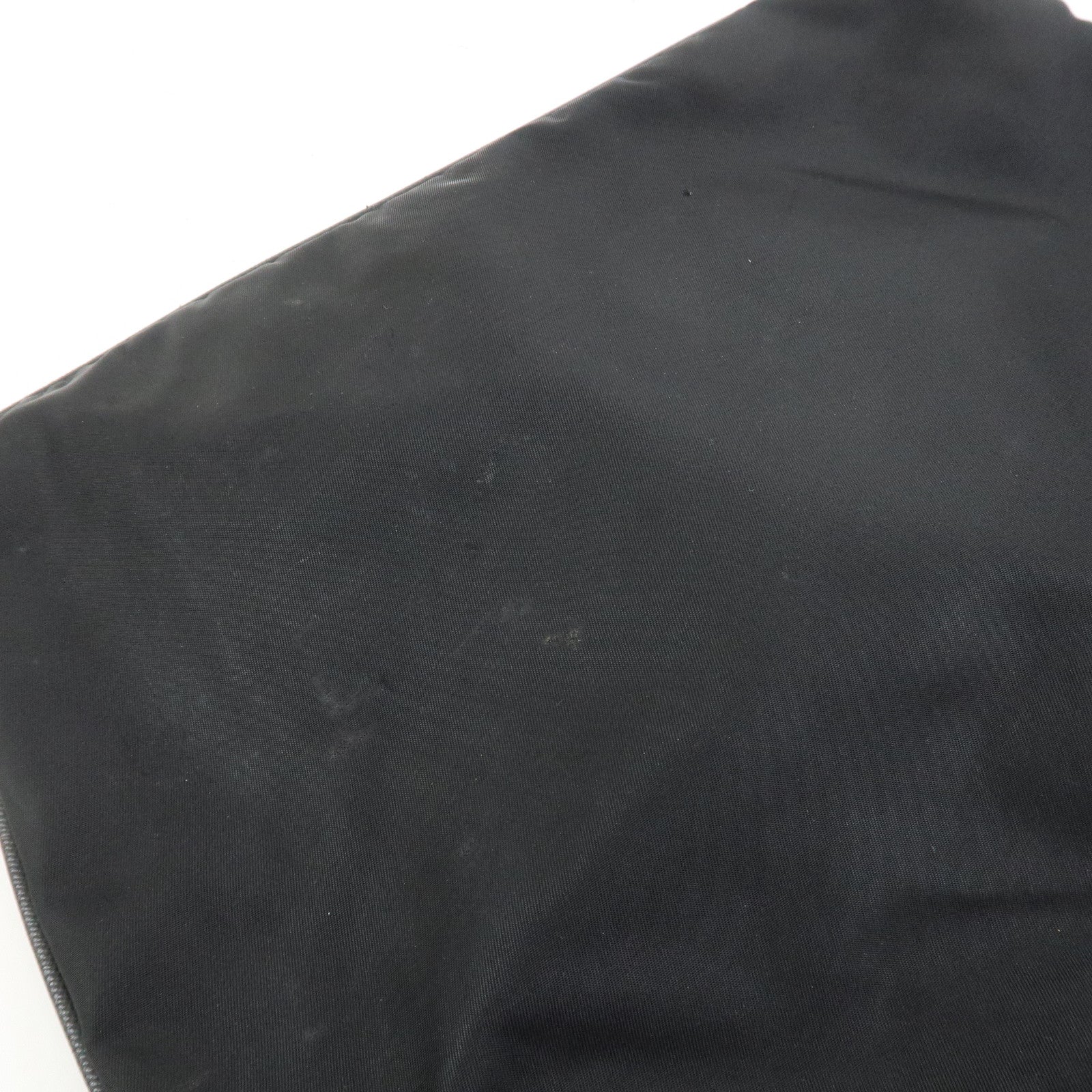 PRADA Triangle Logo Nylon Saffiano Leather Shoulder Bag VA0340