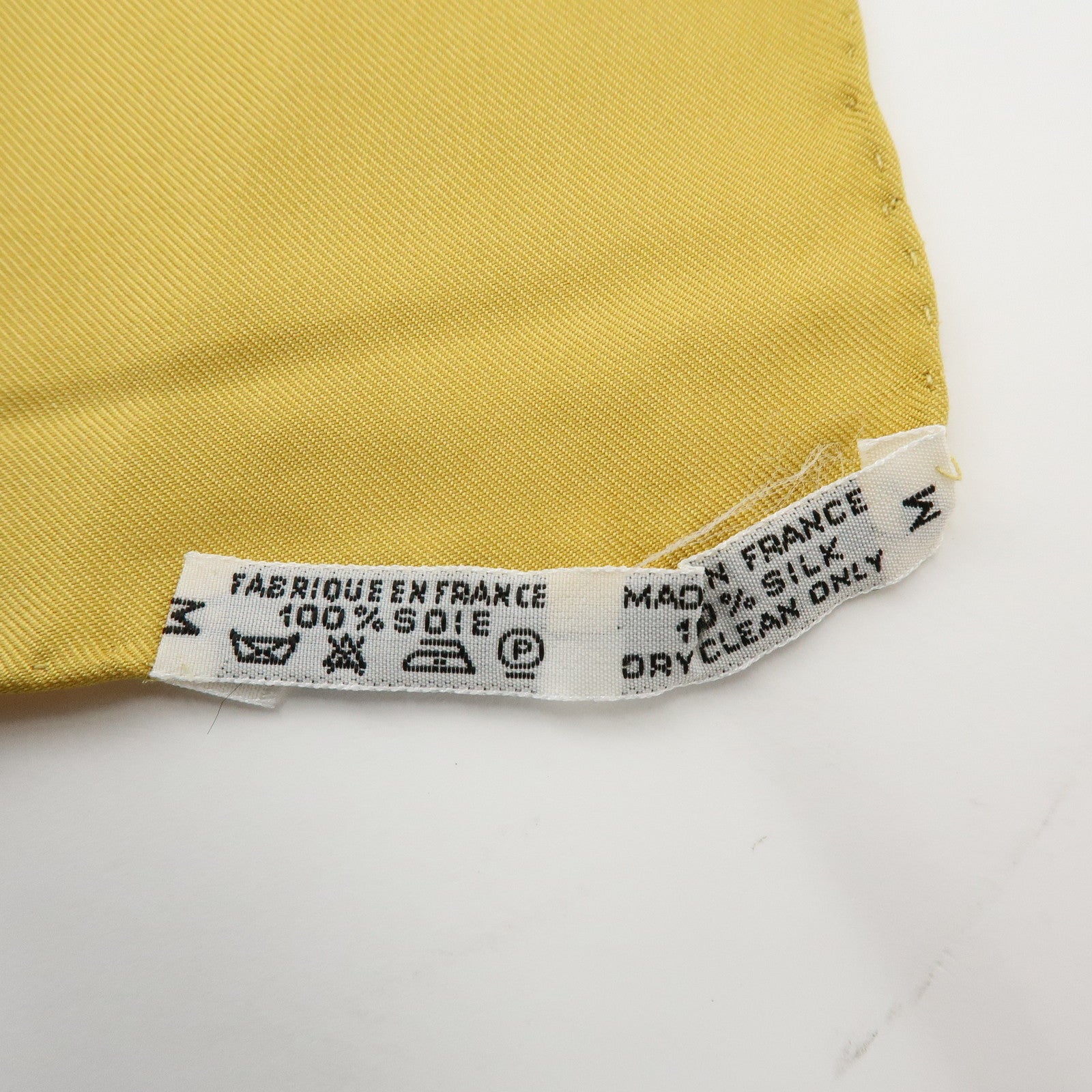 HERMES Carre 90 Silk 100% Scarf CORRESPONDANCE Mustard Purple