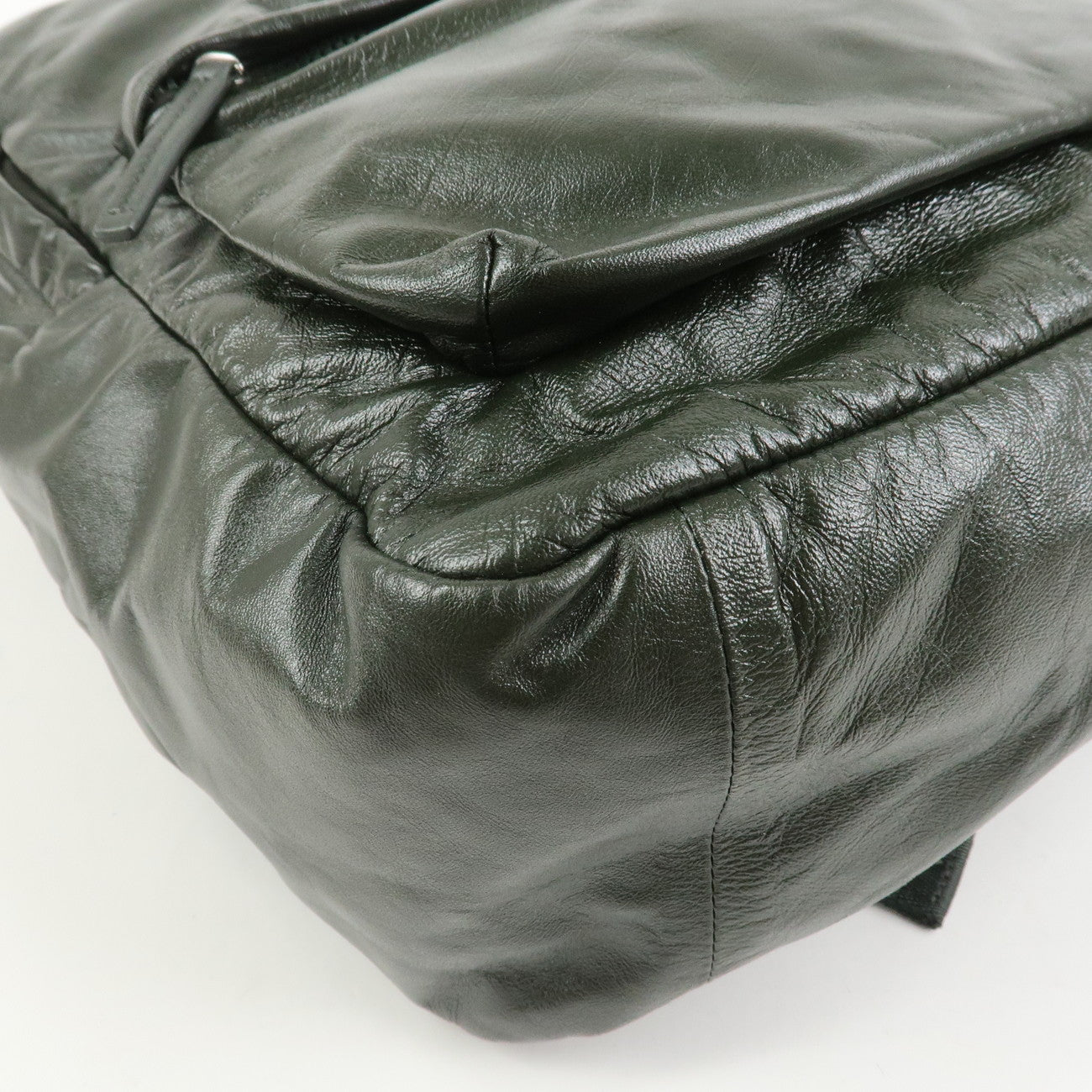 BOTTEGA VENETA Lamb Skin Nylon Medium Archetype Backpack Khaki