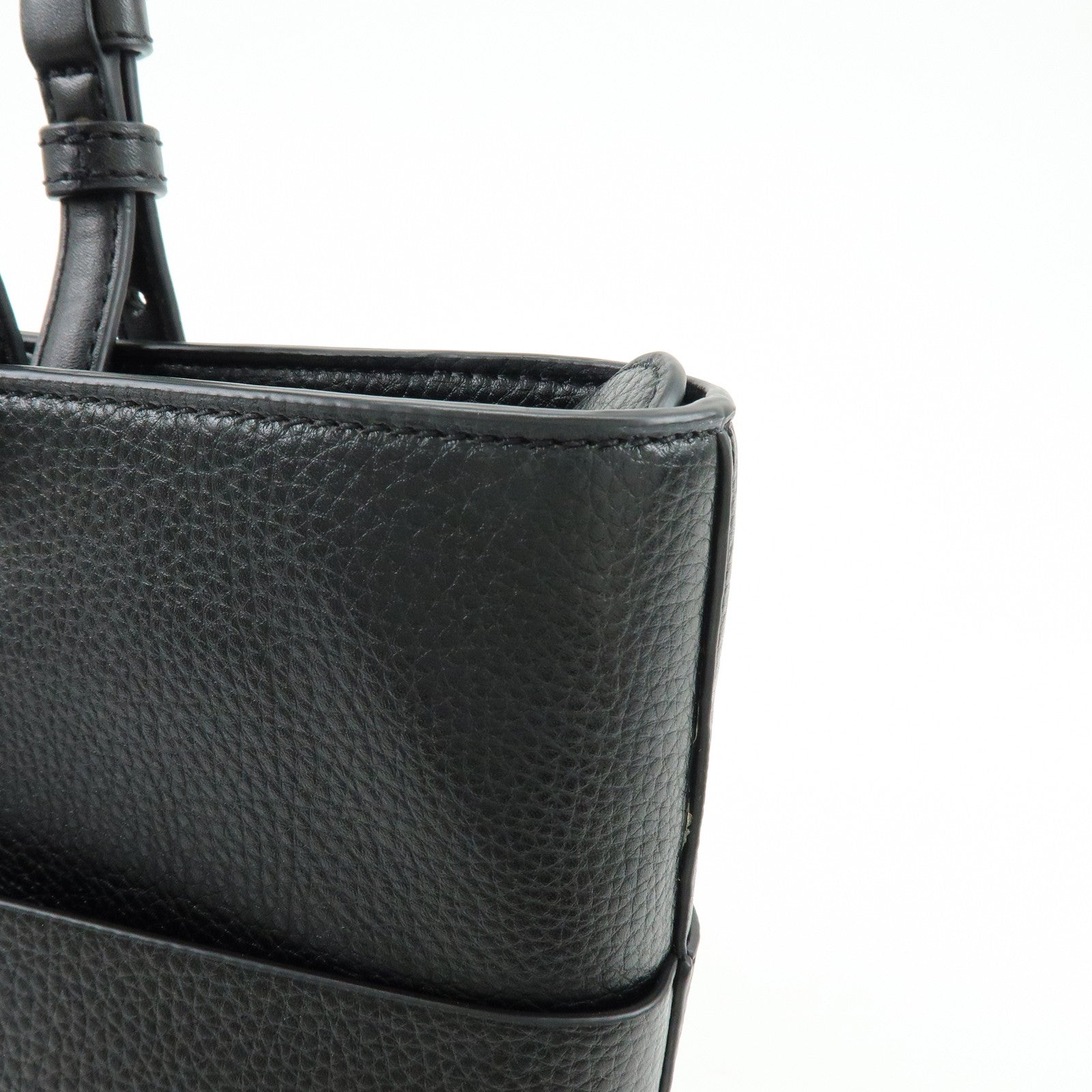MICHAEL KORS Bedford Leather Shoulder Bag Tote Bag Black
