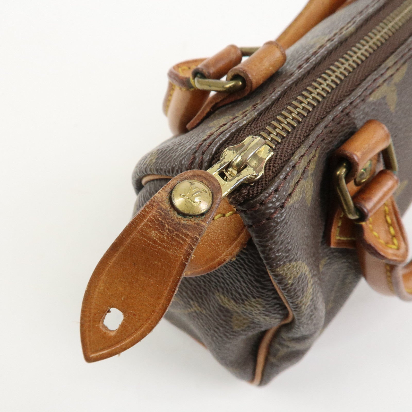 Louis Vuitton Monogram Mini Speedy Hand Bag Brown M41534