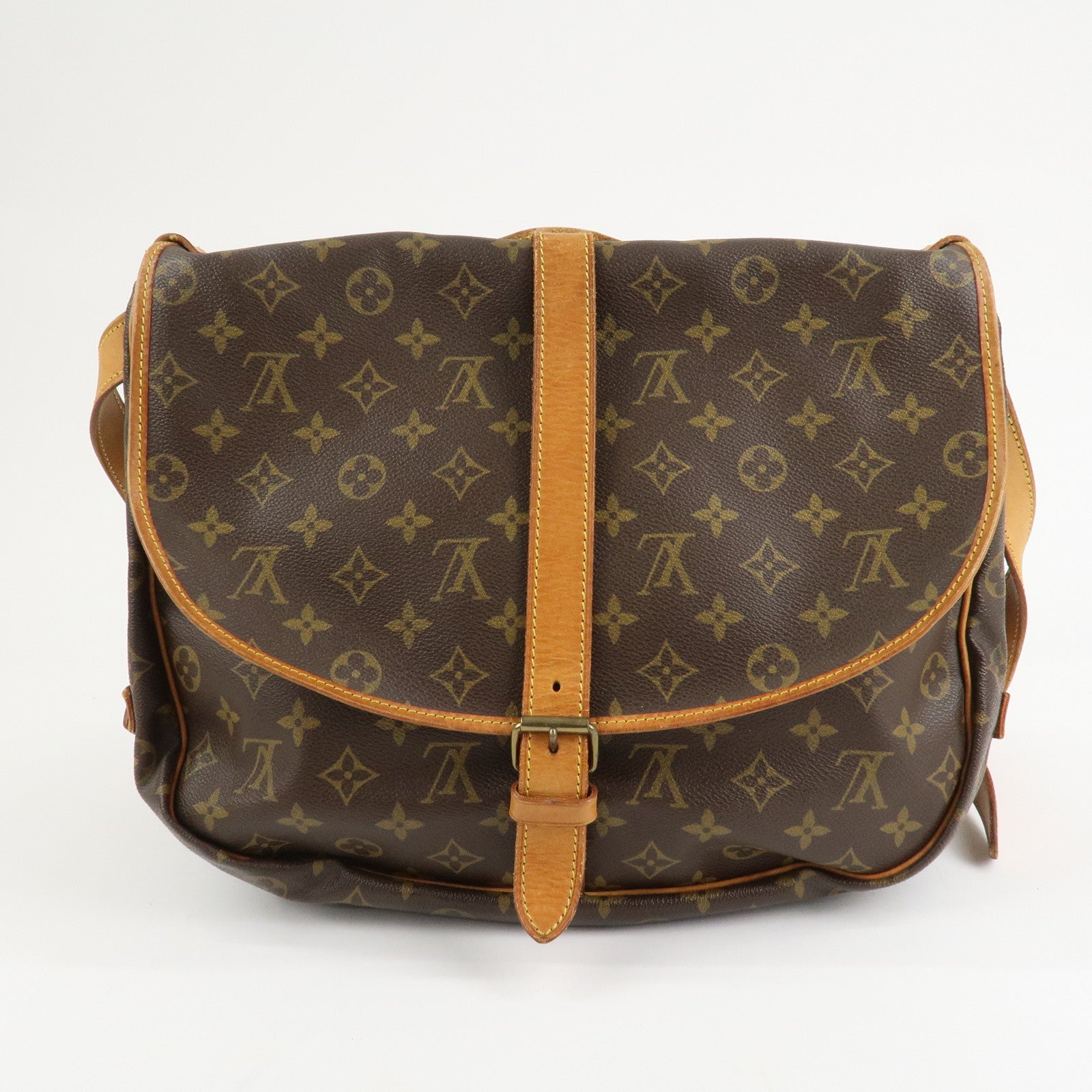 Louis Vuitton Monogram Saumur 35 Shoulder Bag Brown M42254