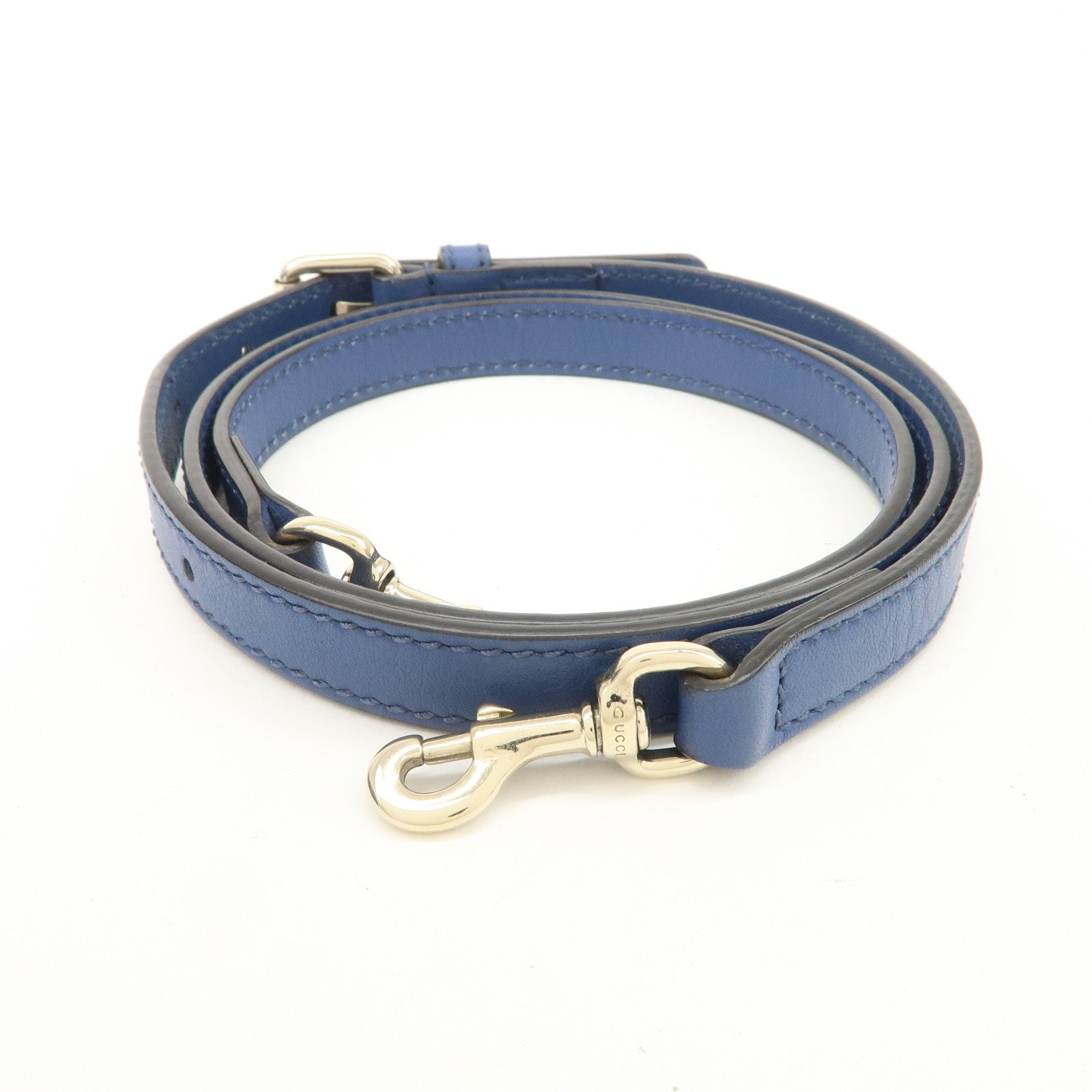 GUCCI Micro Guccissima 2Way Bag Hand Bag Shoulder Bag Blue 449654