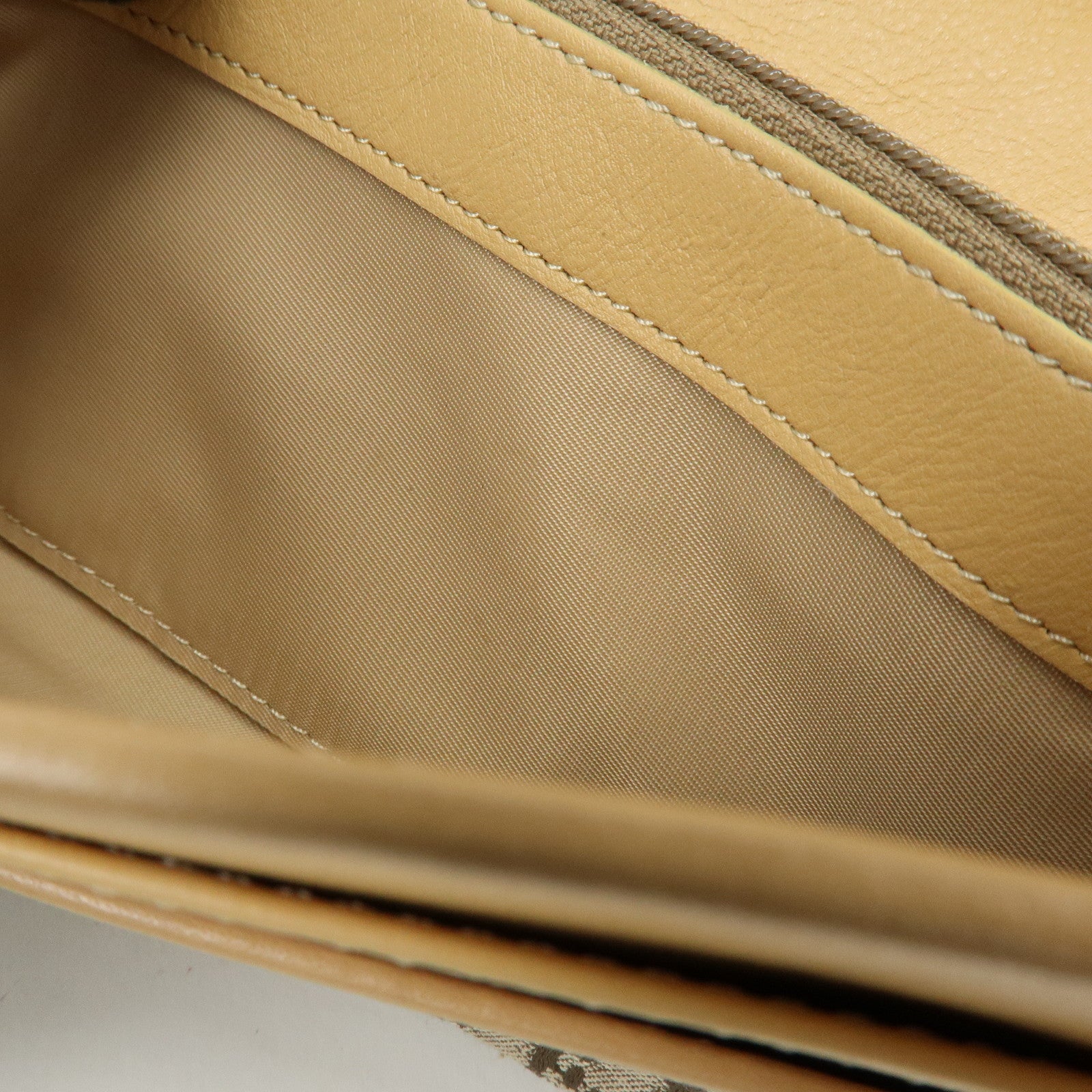 Christian Dior Trotter Jaquard Canvas Leather Long Wallet Brown