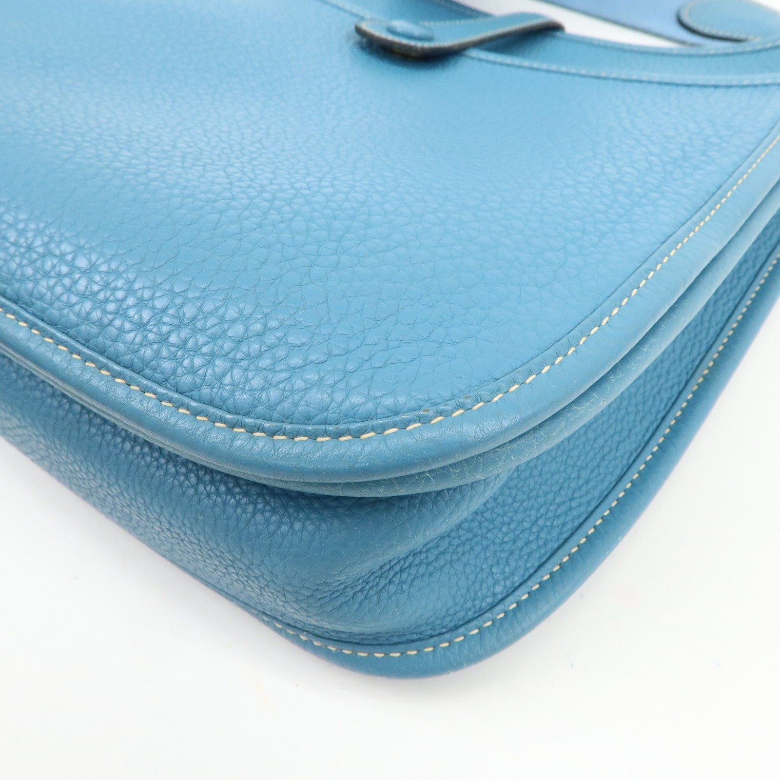 HERMES Taurillon Clemence Canvas Evelyne 3PM L Stamped Shoulder Bag