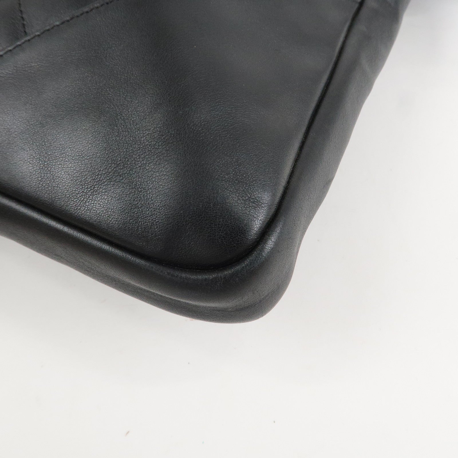 CHANEL Cambon Line COCO Mark Lamb Skin Large Shoulder Bag A25179