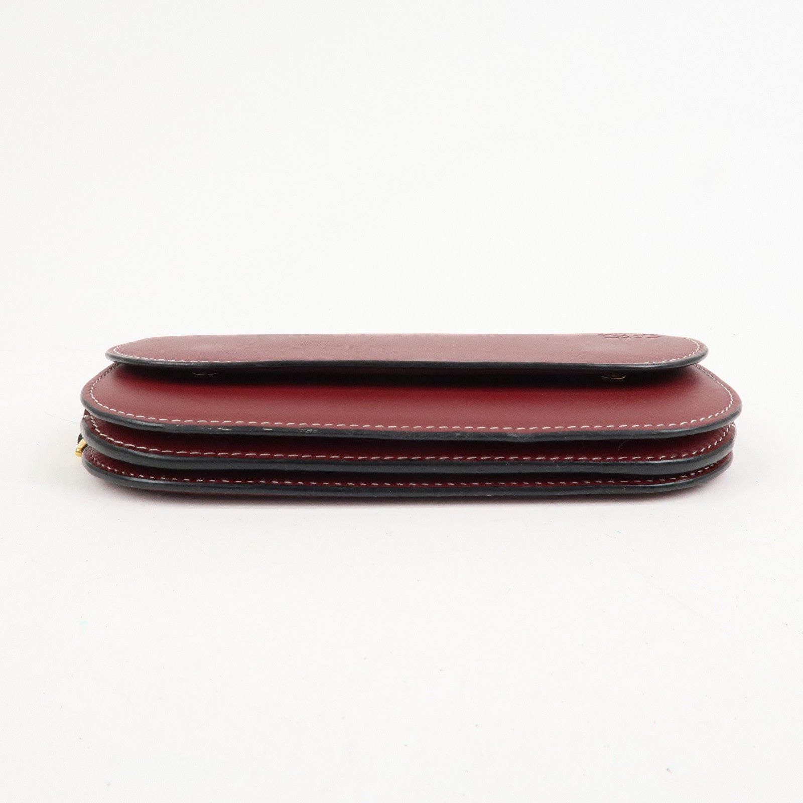 LOEWE Anagram Gate Continental Leather Long Wallet Bordeaux