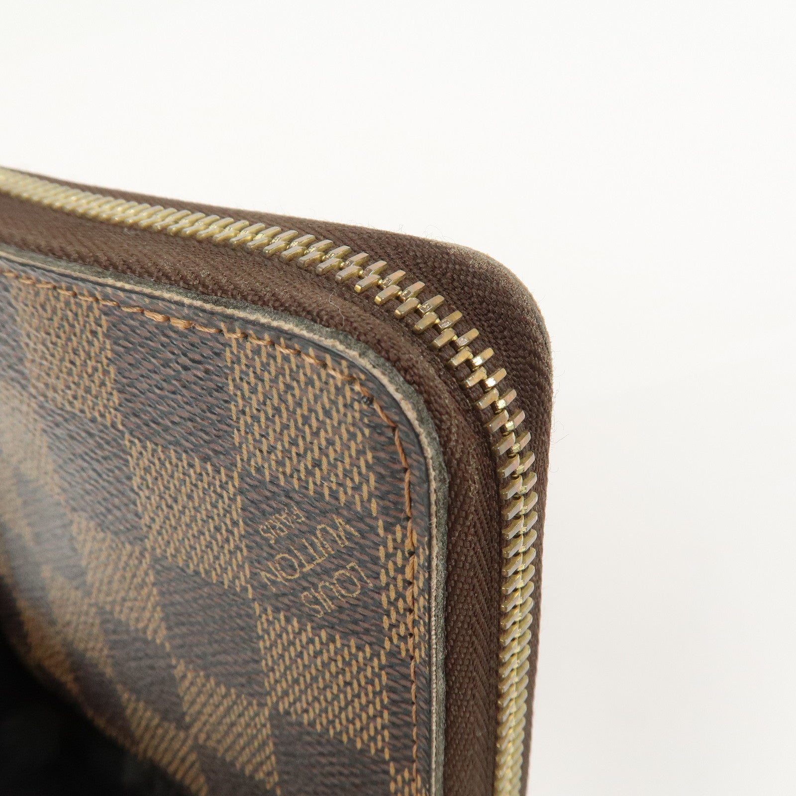 Louis Vuitton Damier Zippy Round Wallet Old Style Brown N60015