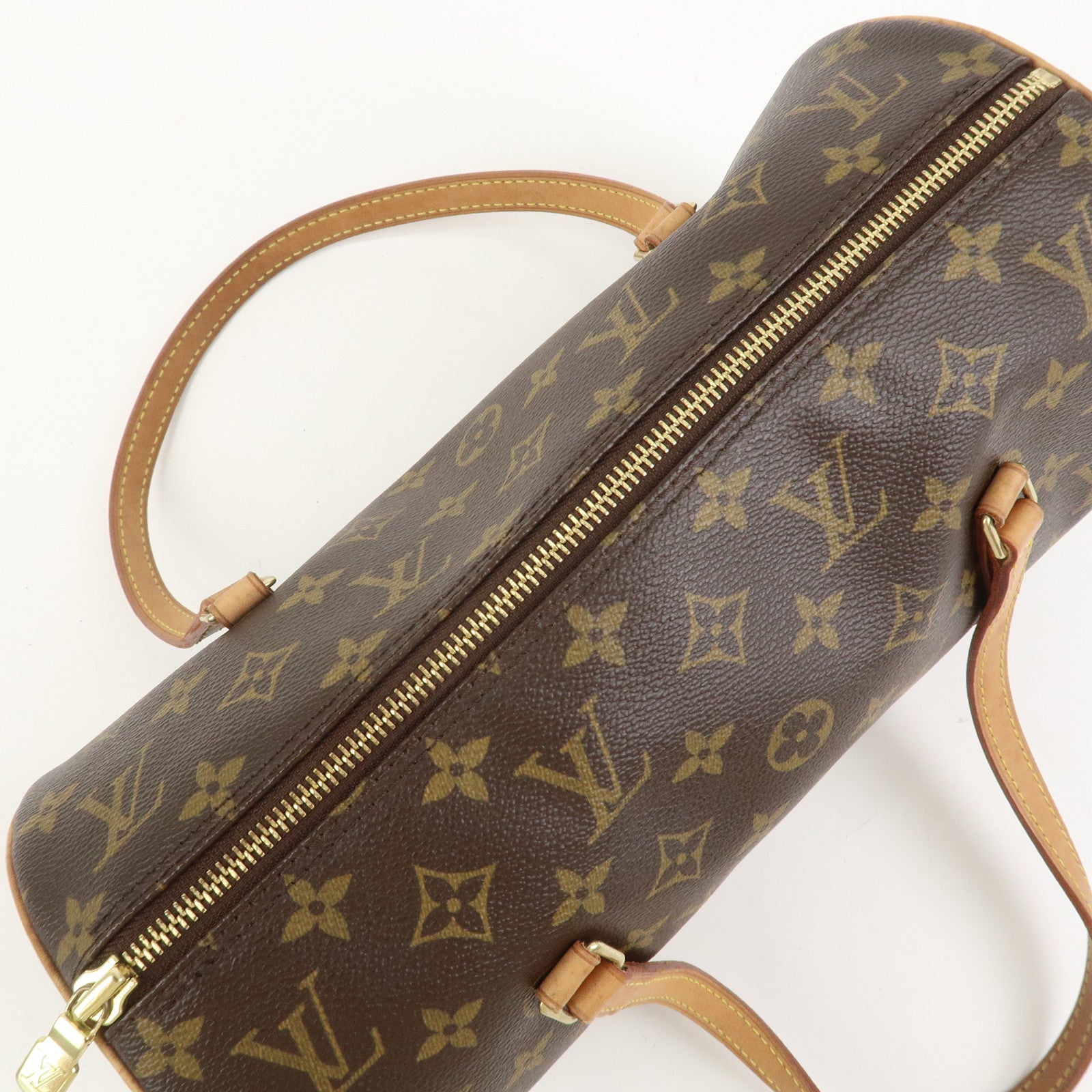 Louis Vuitton Monogram Papillon 30 Hand Bag Brown M51385