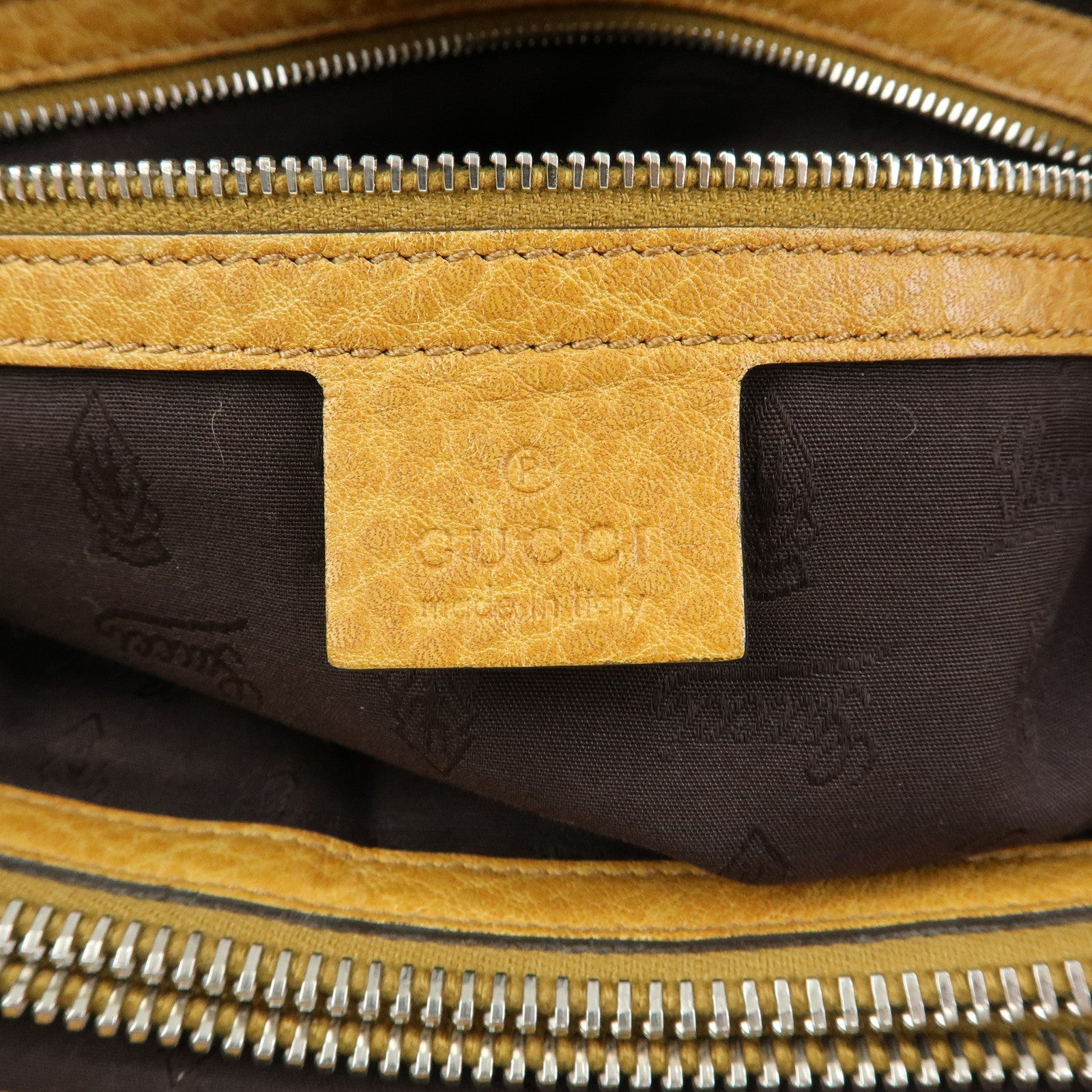 GUCCI Bamboo Bar Guccissima Leather Tote Bag Mustard 232947