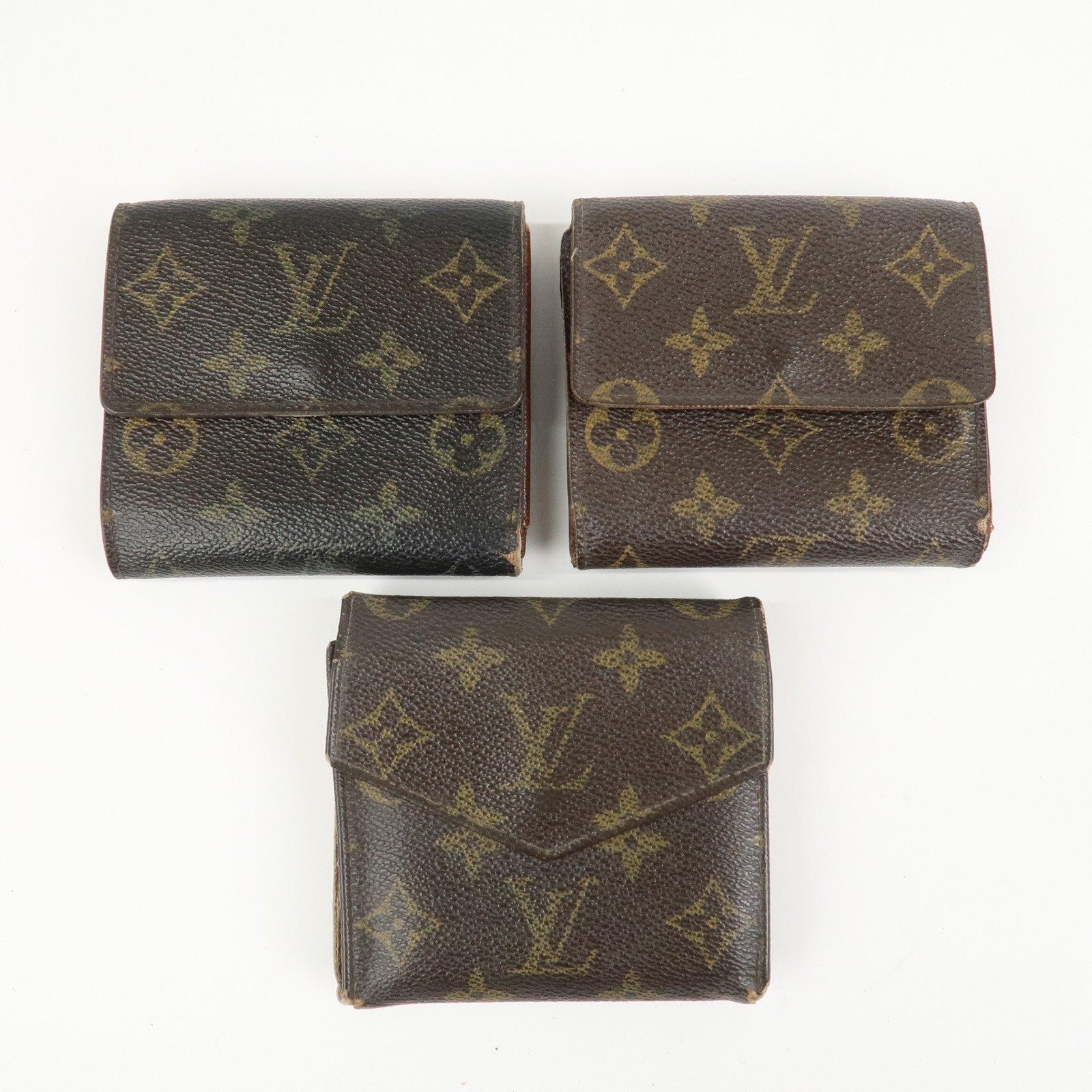 Louis Vuitton Monogram Set of 3 Wallets Brown M61652/M61660