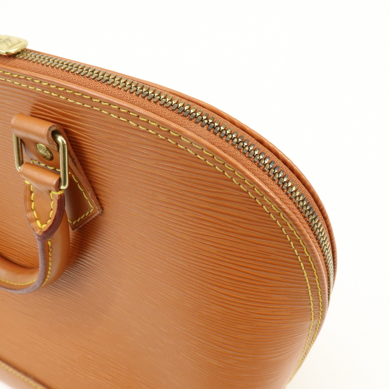 Louis Vuitton Epi Leather Alma PM Hand Bag Zipang Gold M52148