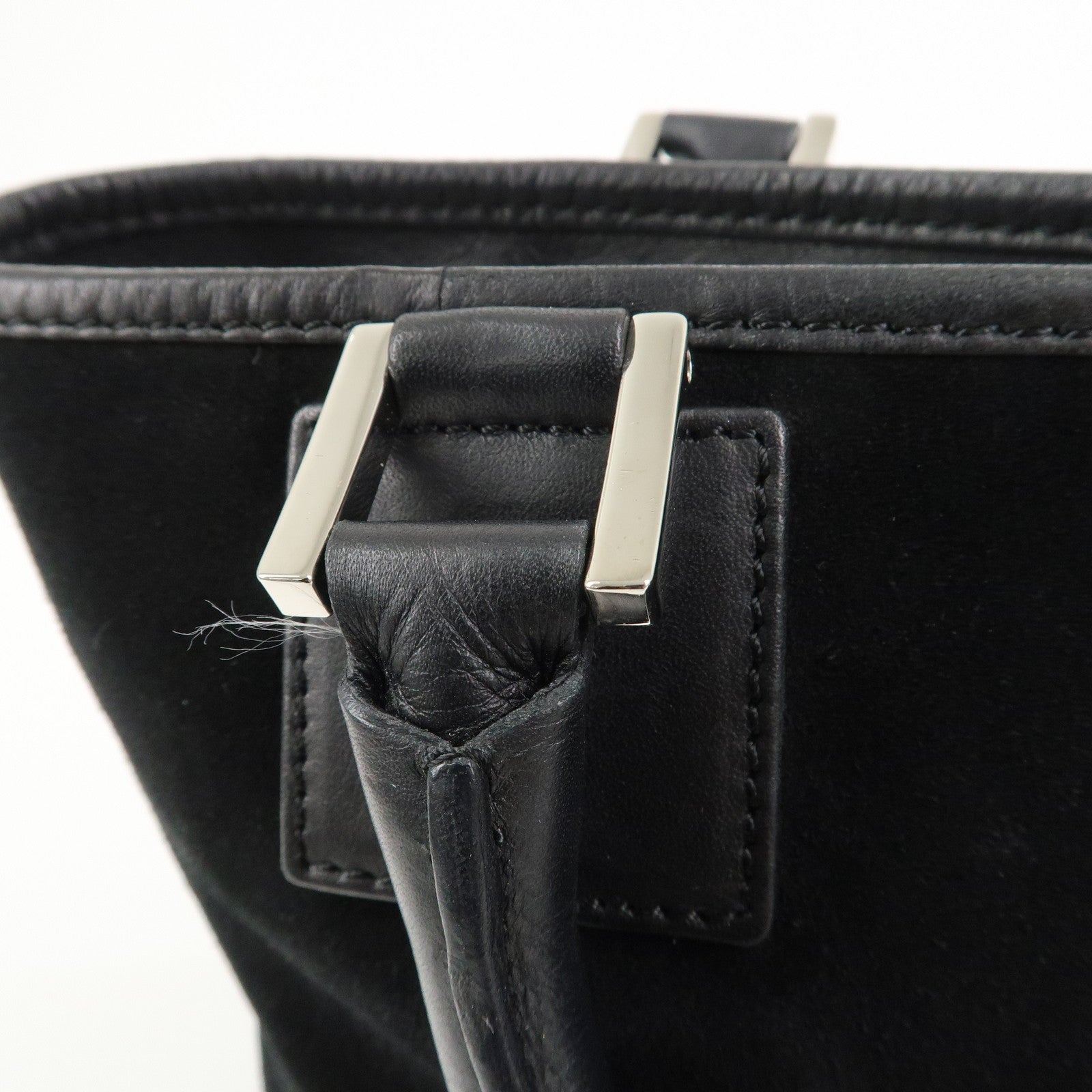 LOEWE Anagram Leather 2WAY Bag Shoulder Bag Hand Bag Black