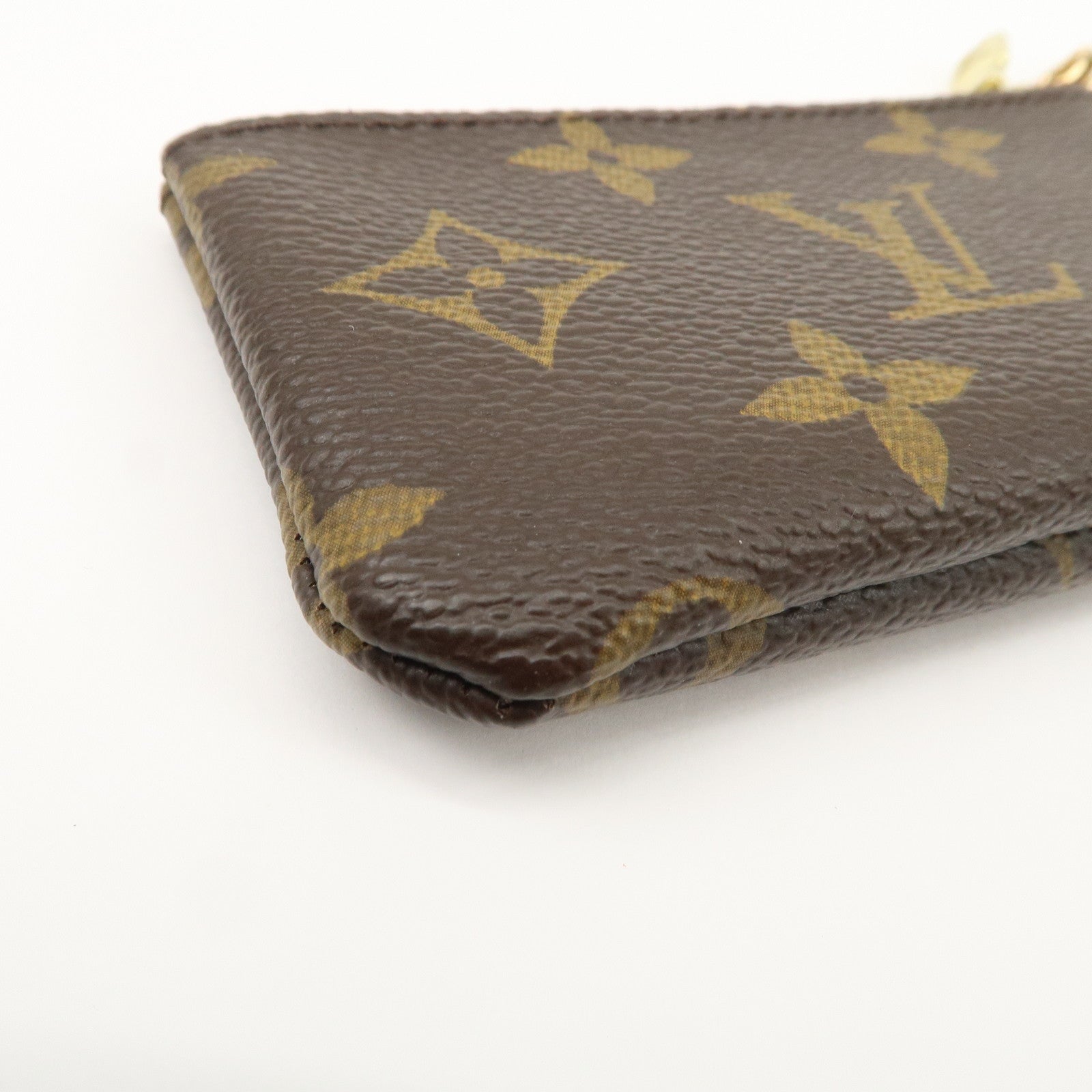 Louis Vuitton Monogram Pochette Cles Coin Case Key Case Brown M62650