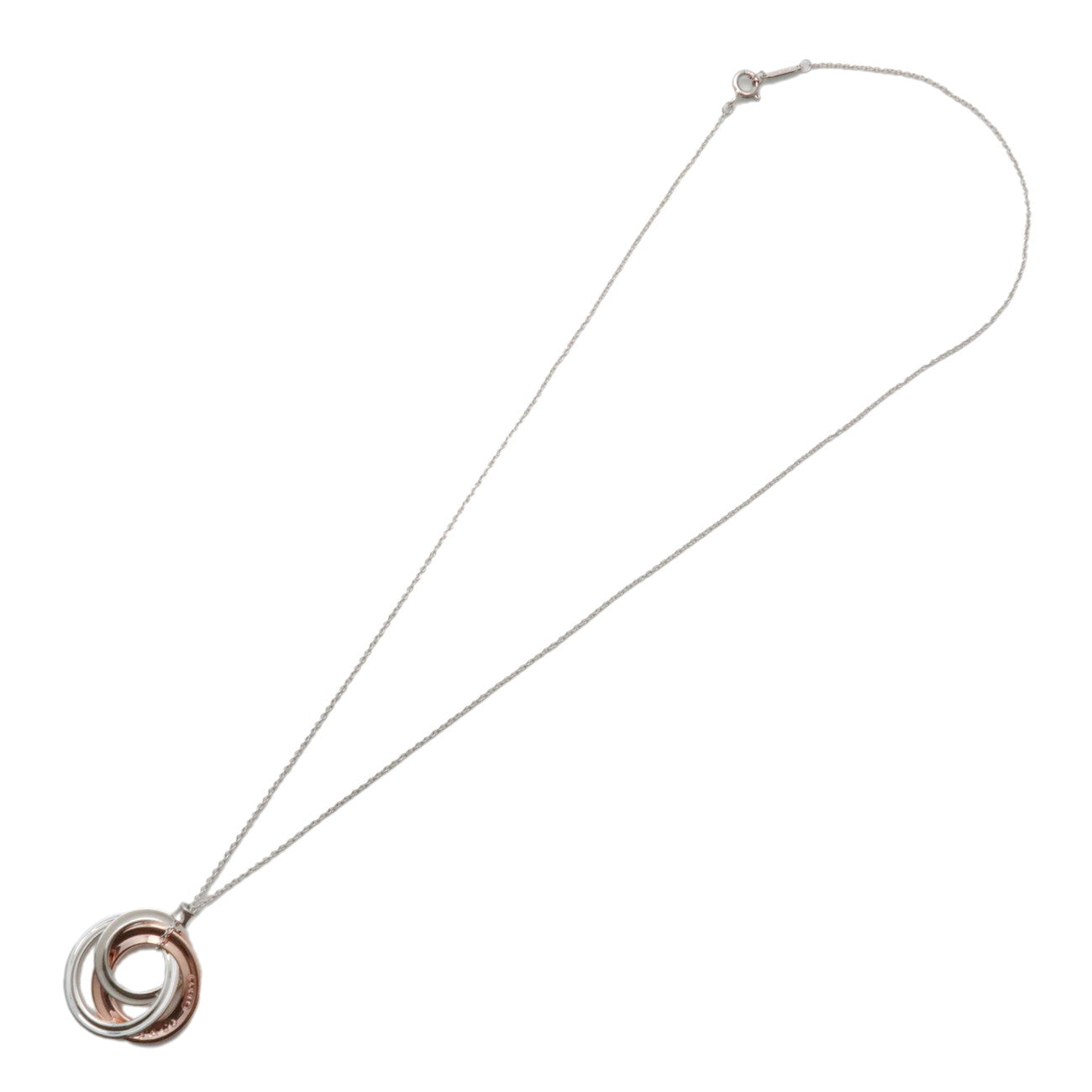 Tiffany & Co 1837 Interlocking Circle Necklace SV925 Silver