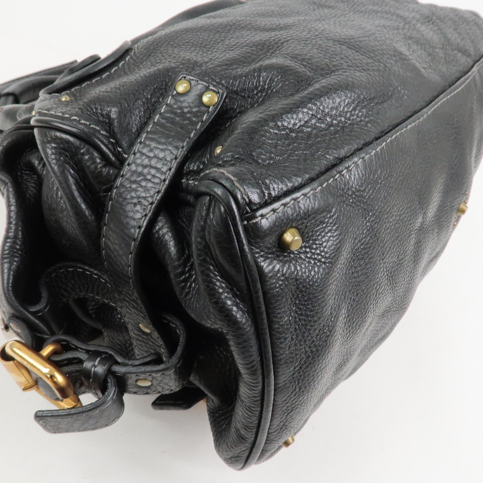 Chloe Paddington Leather Hand Bag Shoulder Bag Black