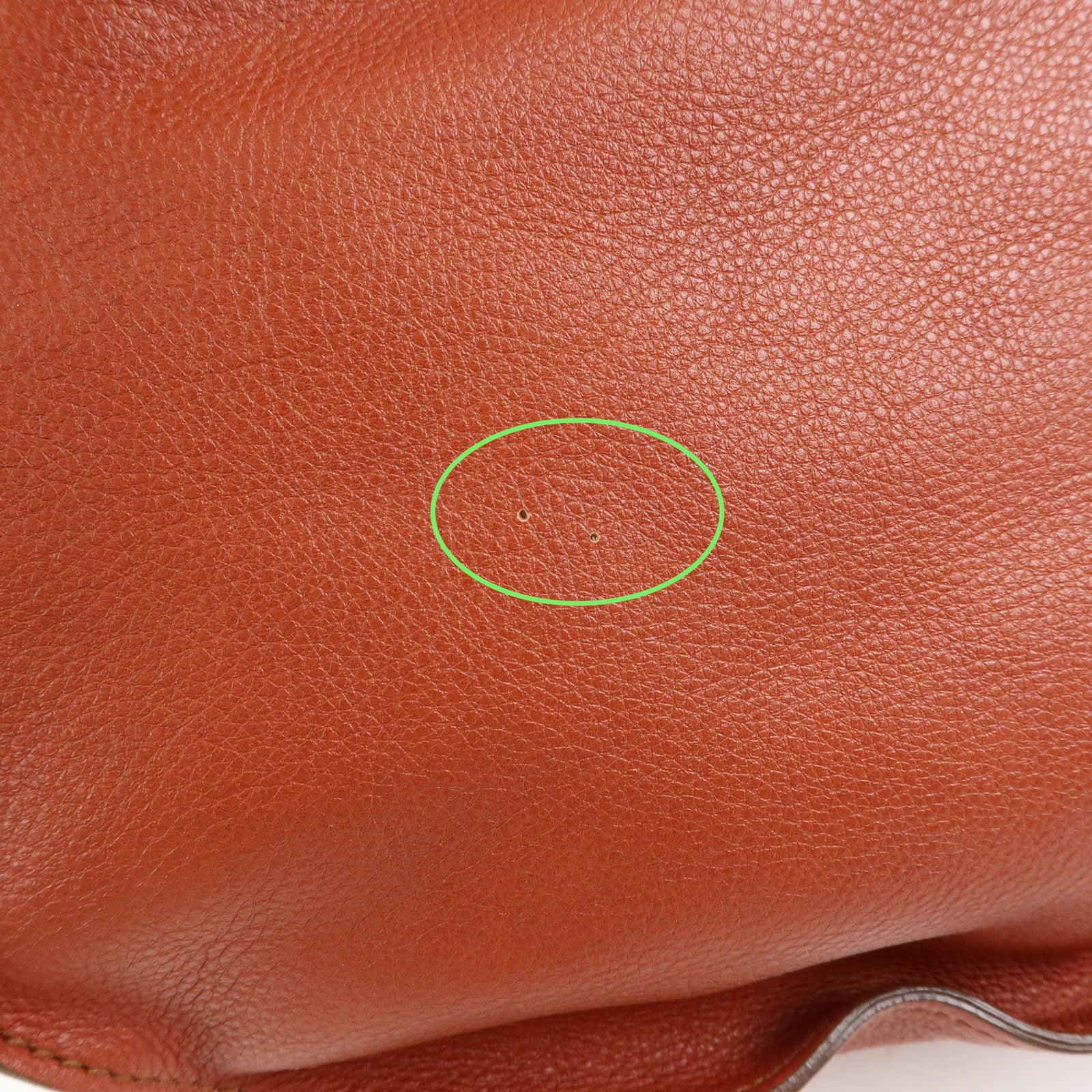 Chloe Marcie Leather Shoulder Bag Tote Bag Red Brown