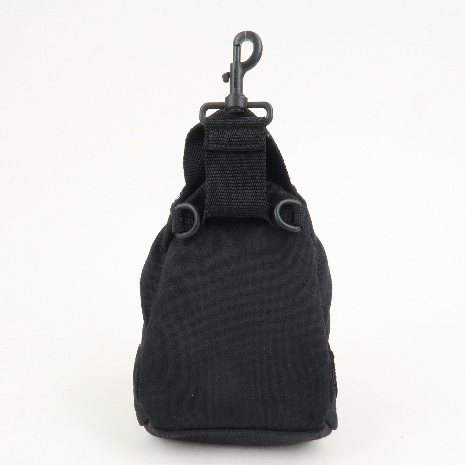 BALENCIAGA Logo Nylon Explorer Mini Shoulder Bag Black 656060