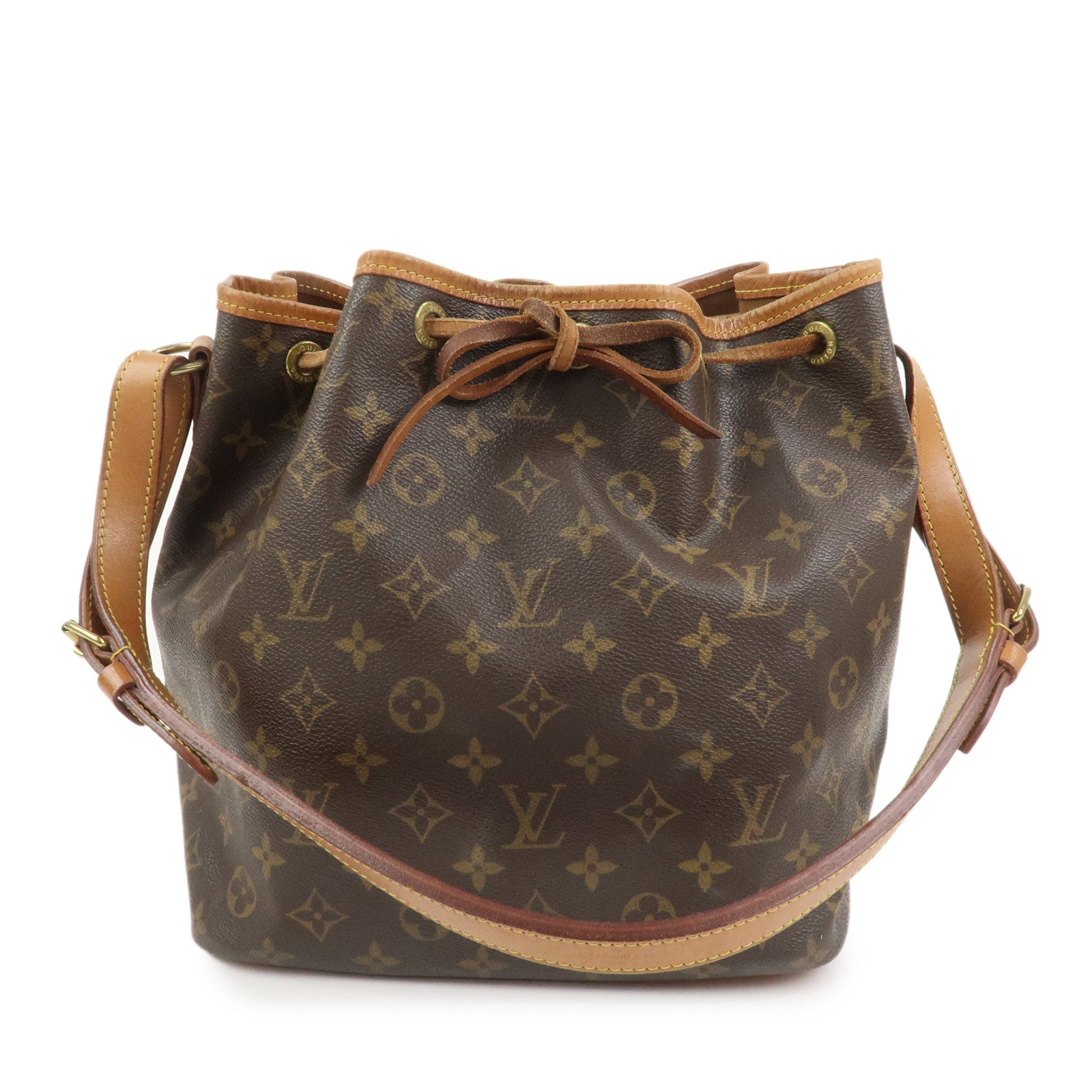 Louis Vuitton Monogram Petit Noe Shoulder Bag Brown M42226