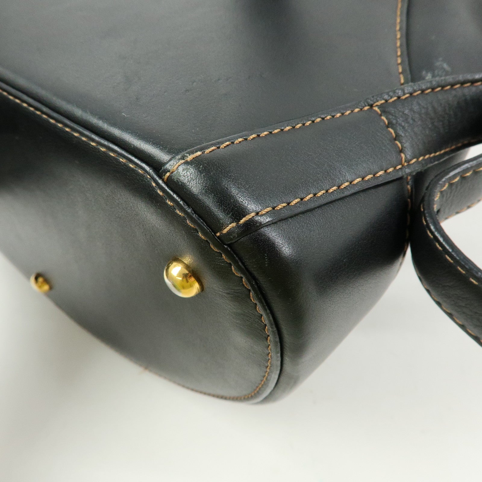 LOEWE Anton Calf Leather Backpack Rucksack Black