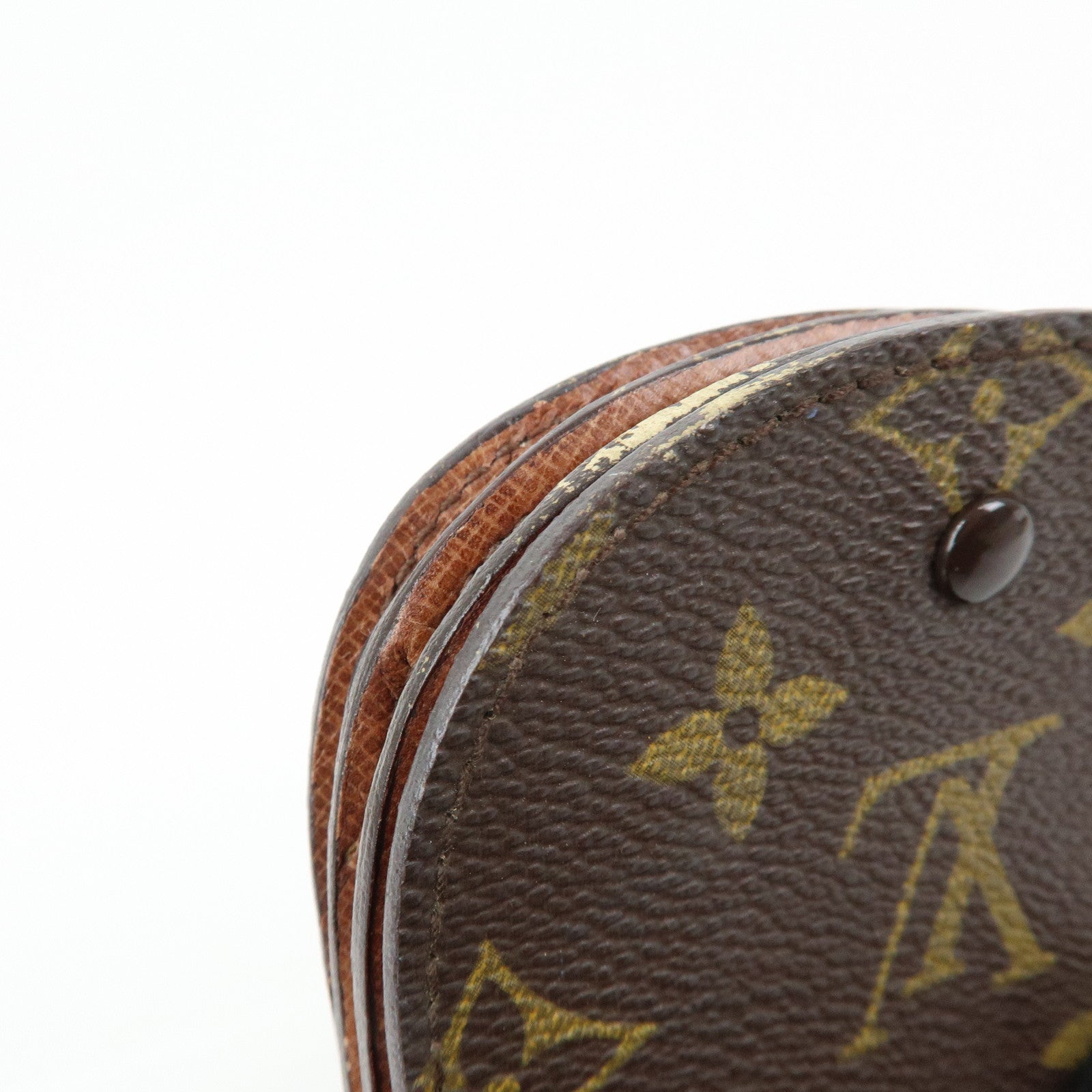 Louis Vuitton Monogram Porte Monnaie Gousset Coin Case Brown M61970