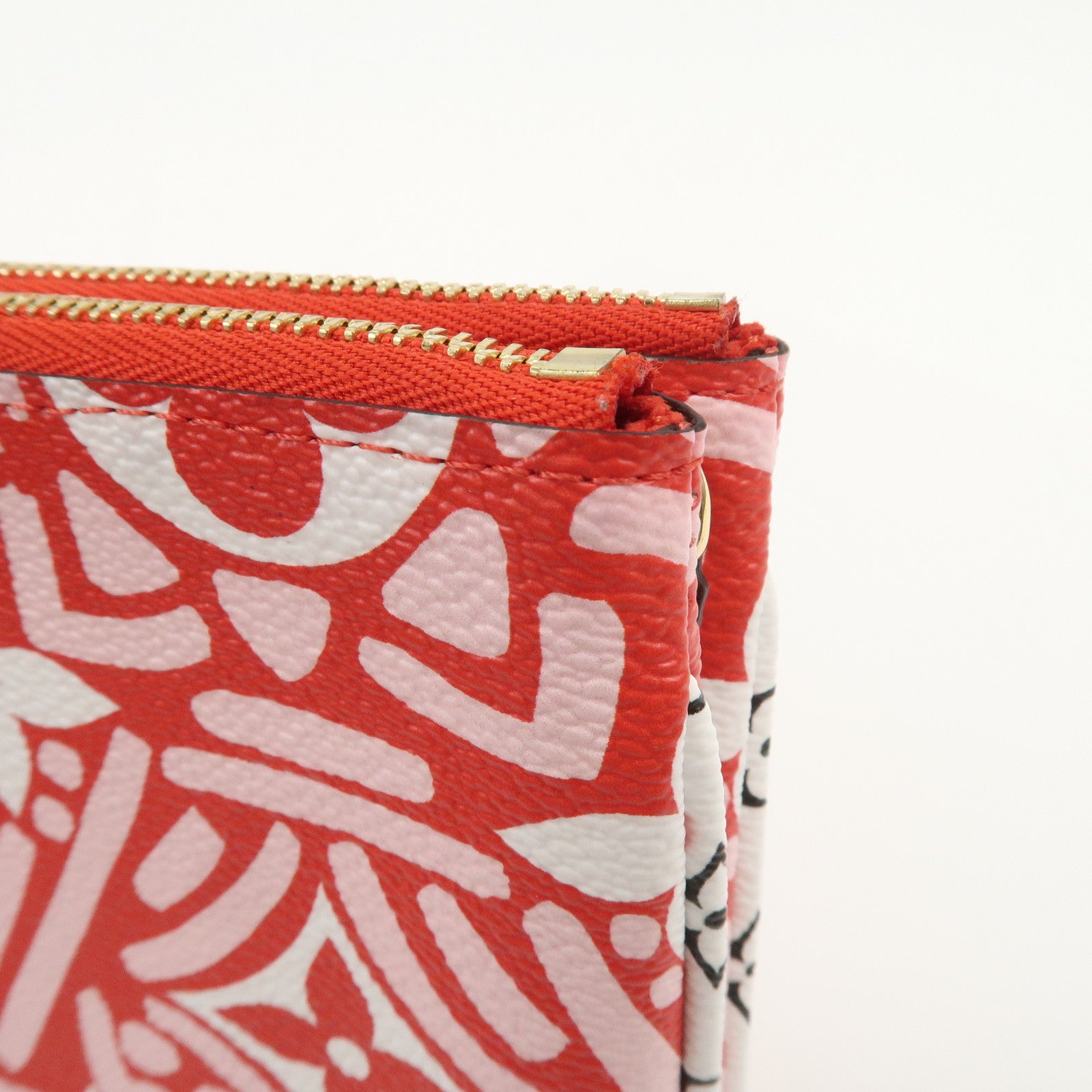 Louis Vuitton Monogram LV Crafty Pochette Double Zip Bag Red M69488