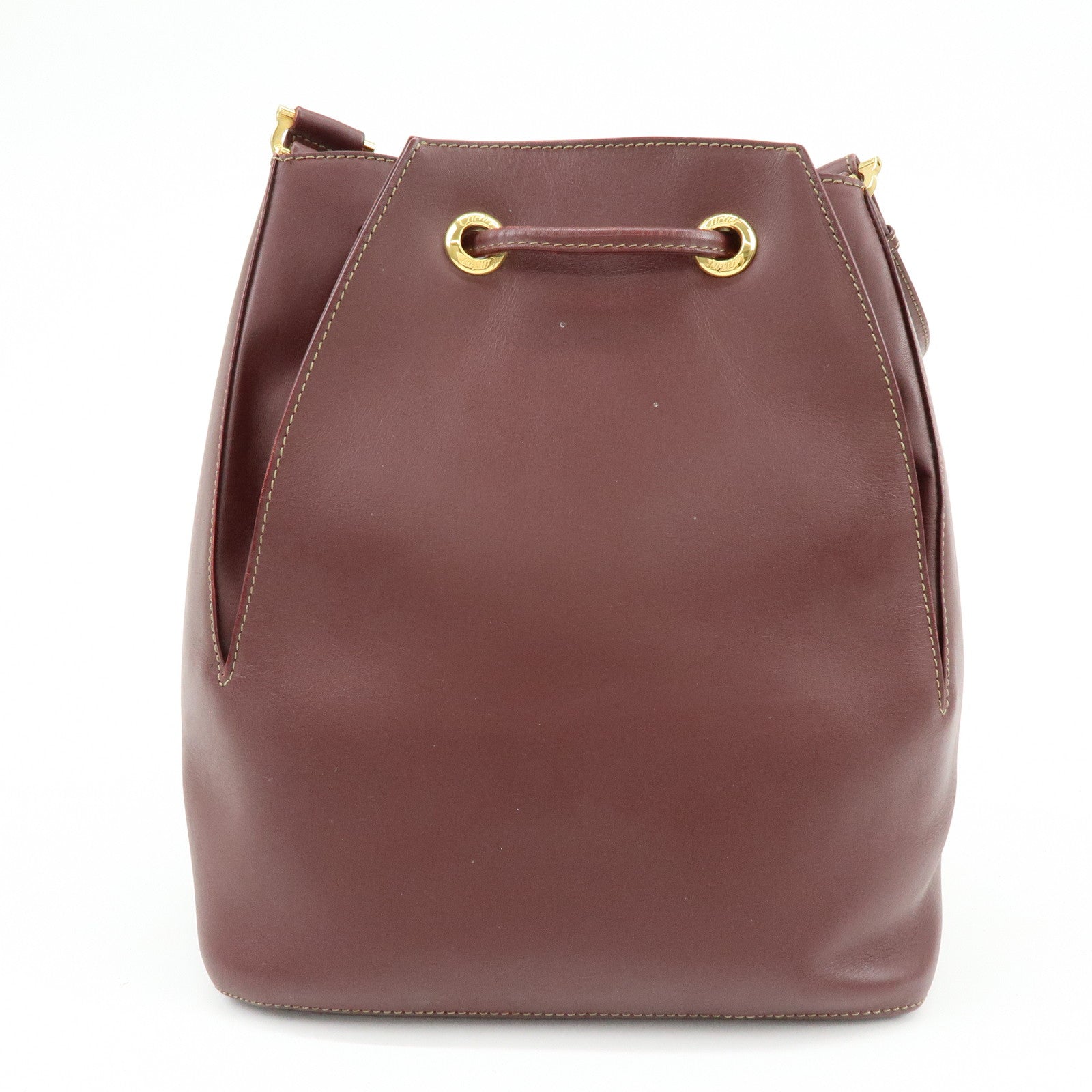 Cartier Must de Cartier Leather Shoulder Crossbody Bag Bordeaux