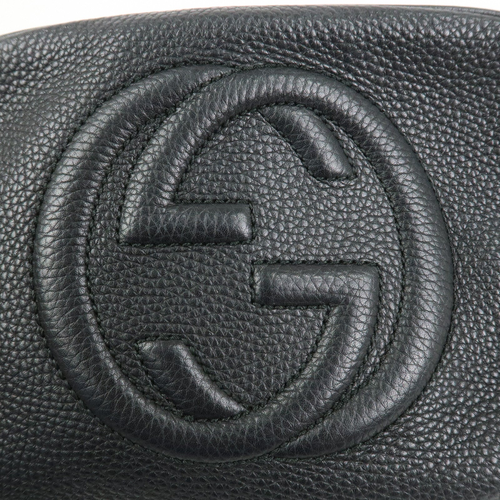 GUCCI SOHO Leather Shoulder Bag Crossbody Bag Black 308364