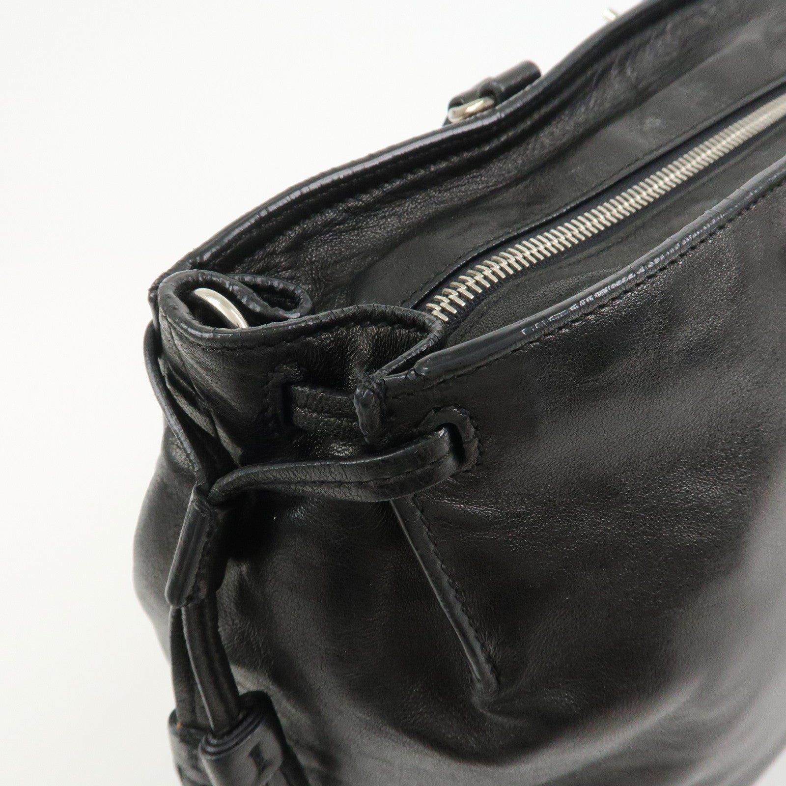 PRADA Logo Nappa Leather 2Way Bag Hand Bag Shoulder Bag Black