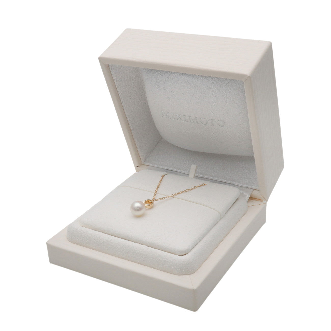 MIKIMOTO Pearl Necklace Pendant K18 750YG Yellow Gold