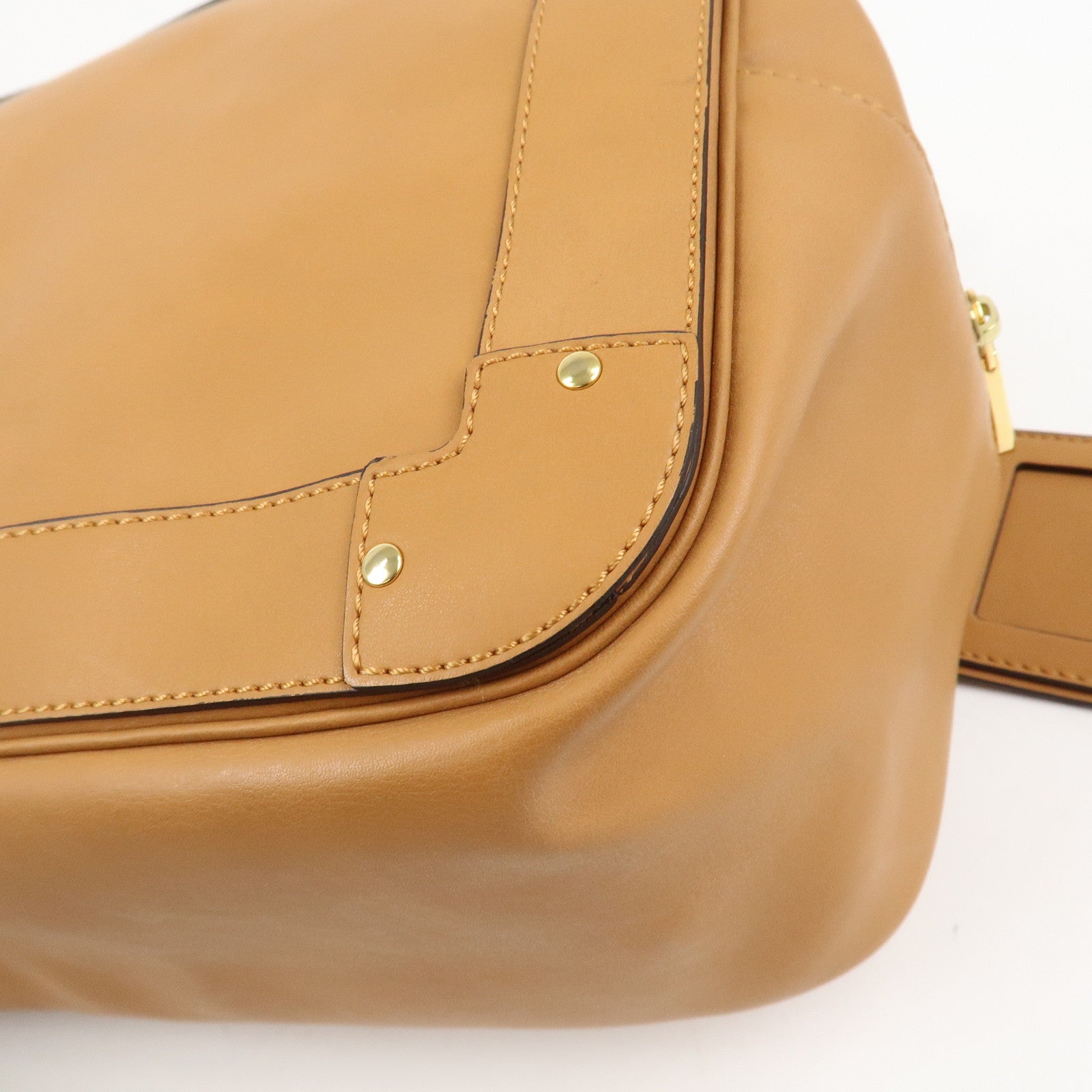 Chloe Eden Leather Shoulder Bag Hand Bag Tassel Brown