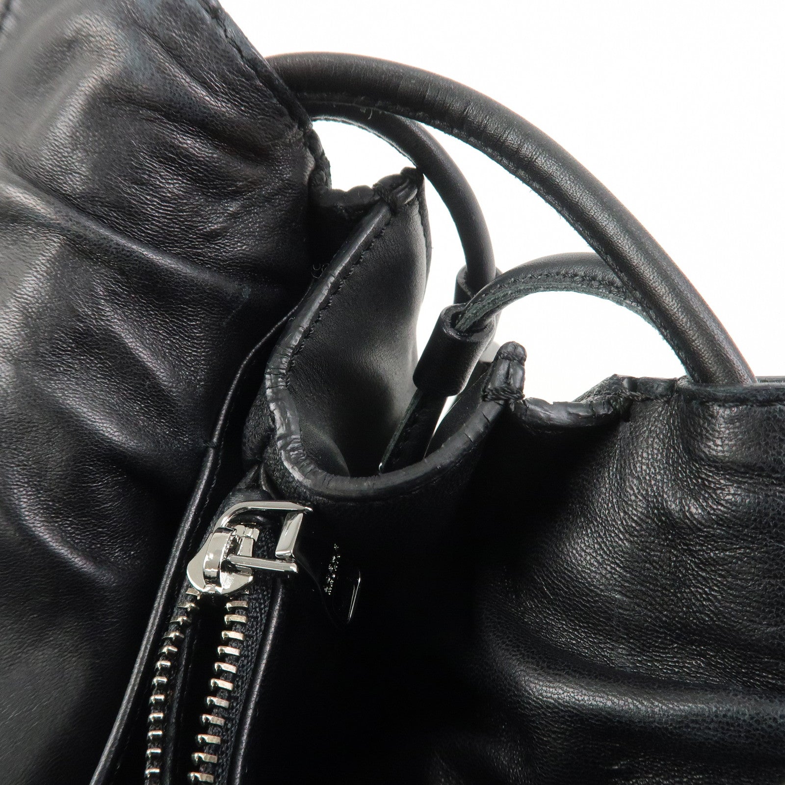 LOEWE Anagram Calf Leather Hand Bag Black