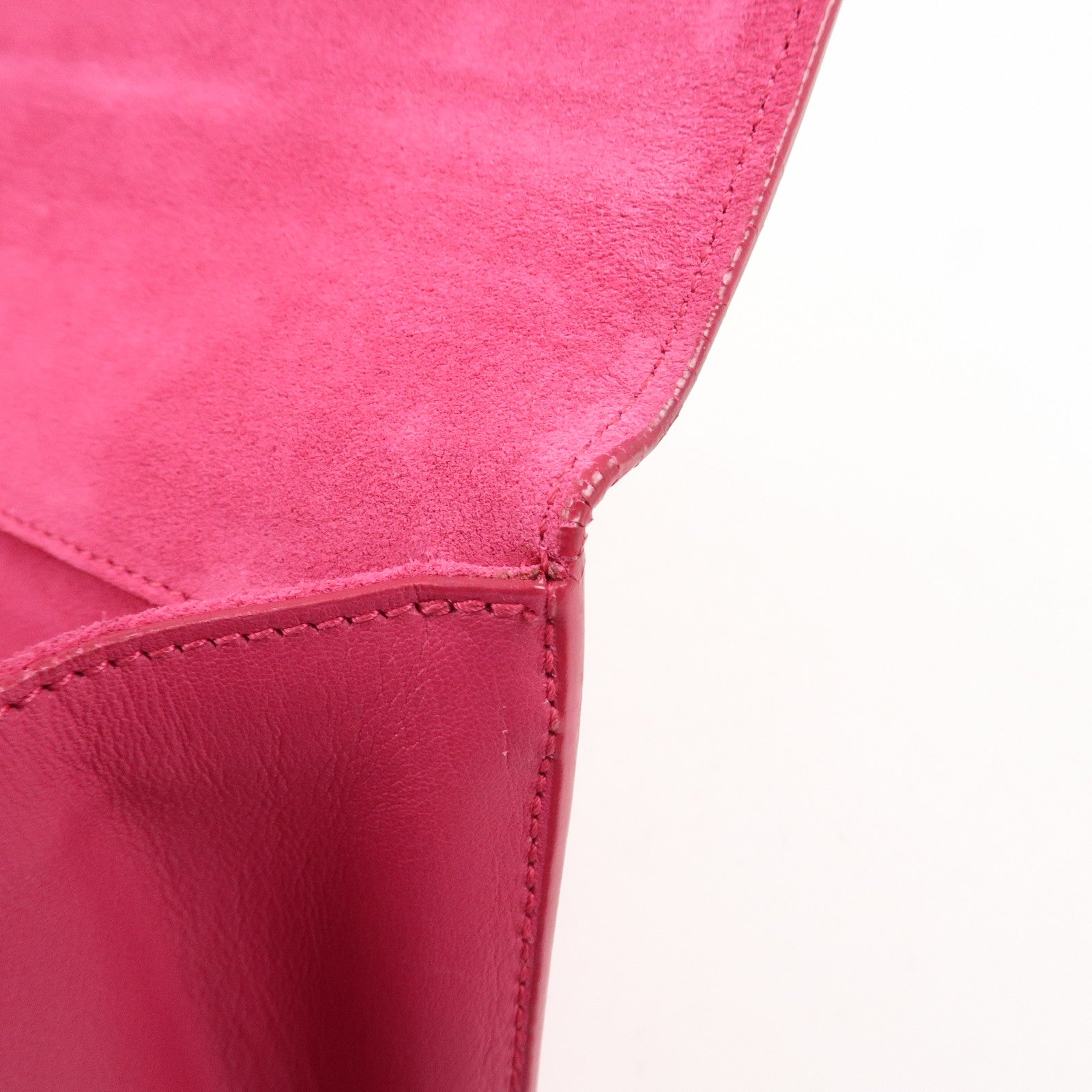 SAINT LAURENT PARIS Leather Clutch Bag Y Line Pink 311213