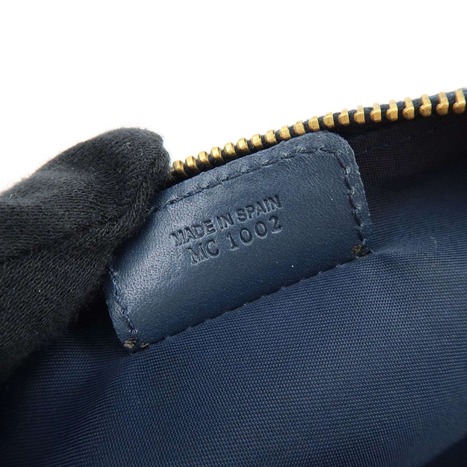 Christian Dior Trotter Jacguard Leather Saddle Bag Pouch Navy