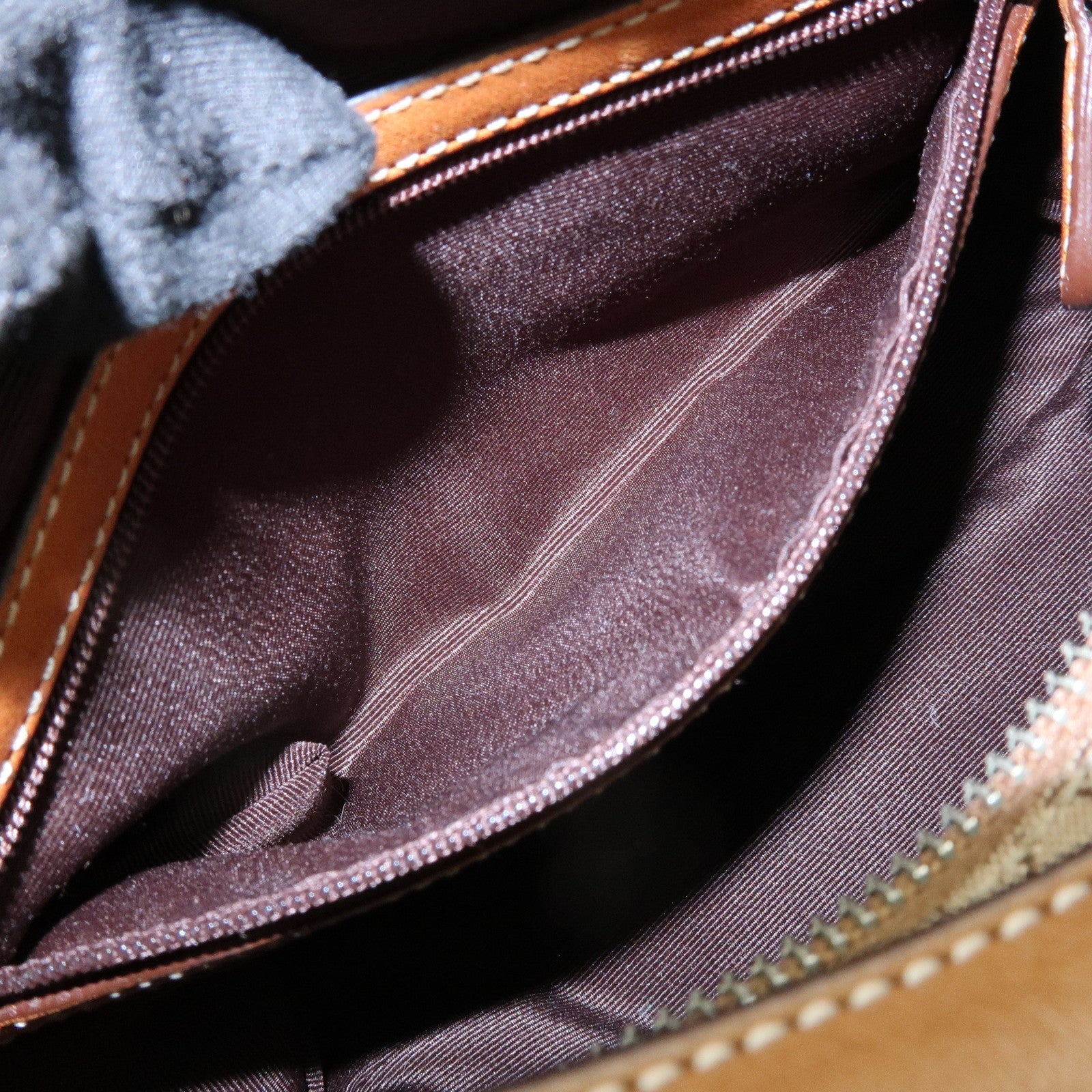 COACH Signature Canvas Leather Hand Bag Shoulder Bag Brown