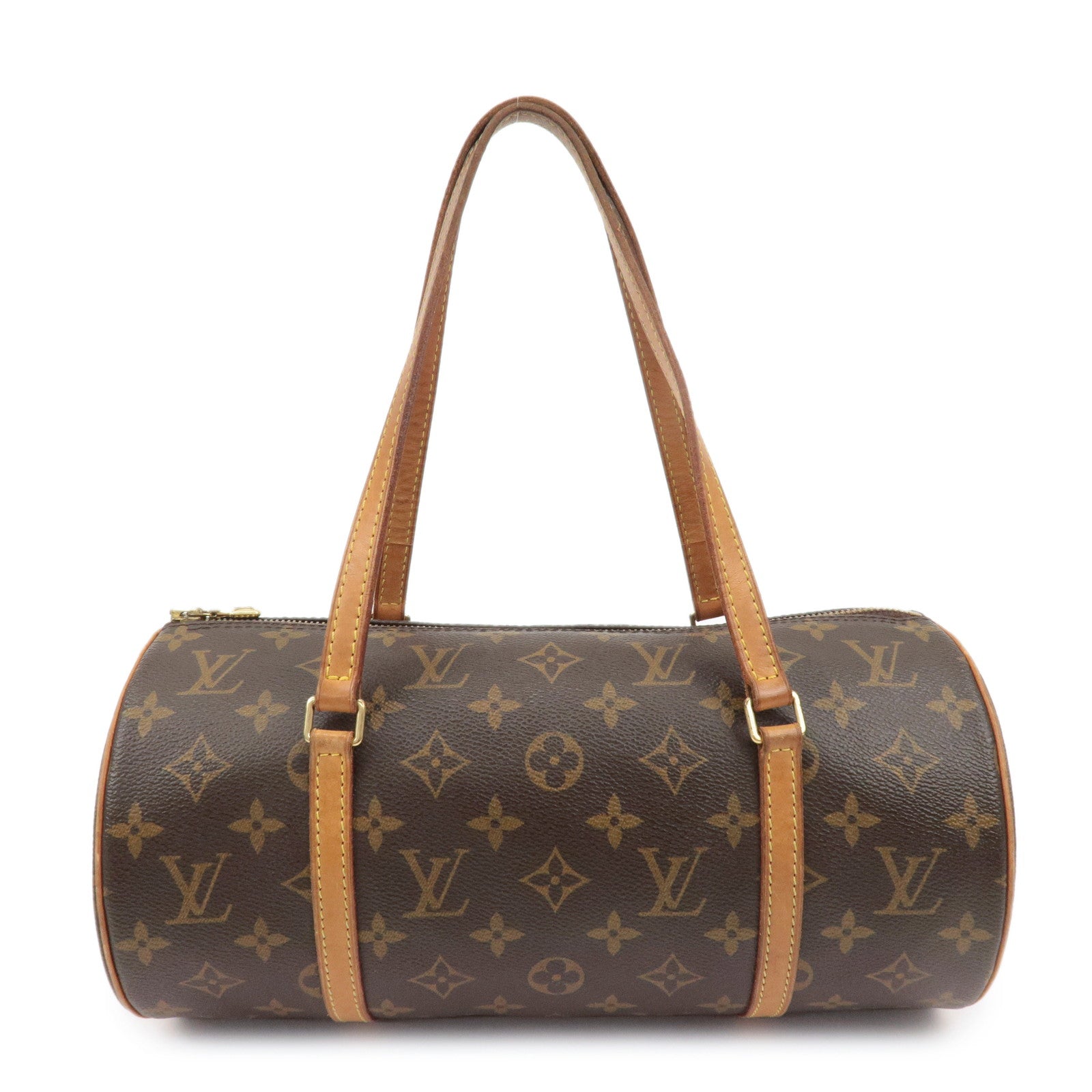 Louis Vuitton Monogram Papillon 30 Hand Bag New Style Brown M51385 Used