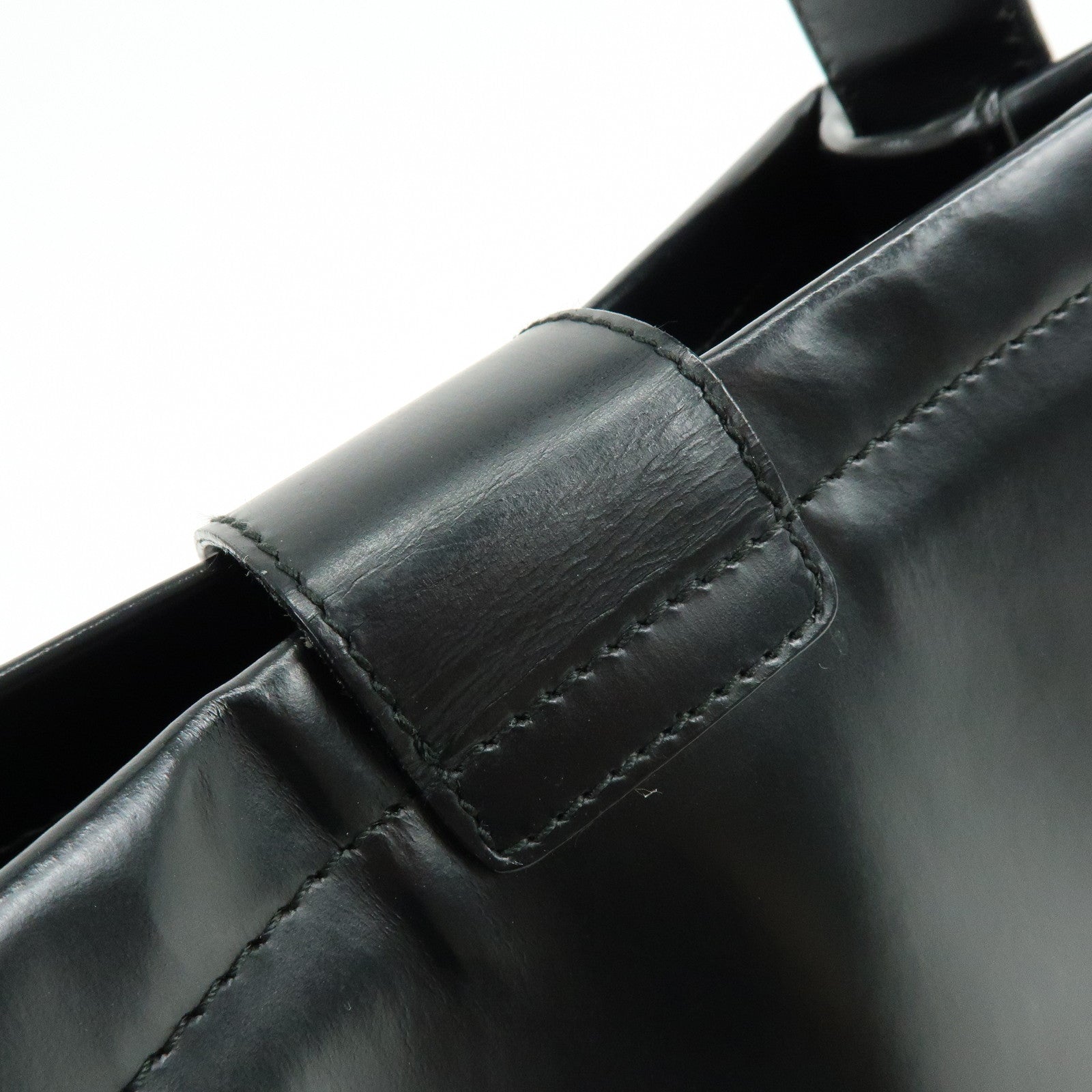 Ferragamo Vara Leather Shoulder Bag Hand Bag Black