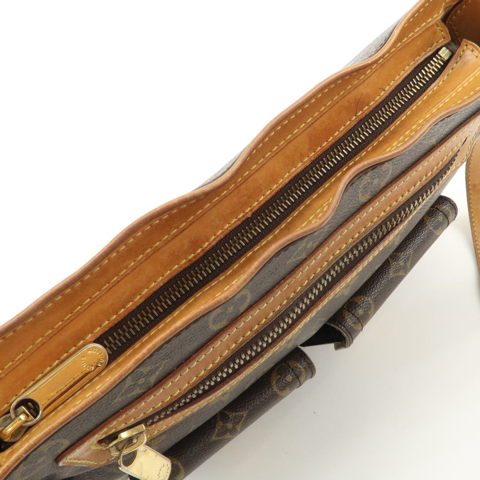 Louis Vuitton Monogram Hudson GM Shoulder Bag Brown M40045 Used