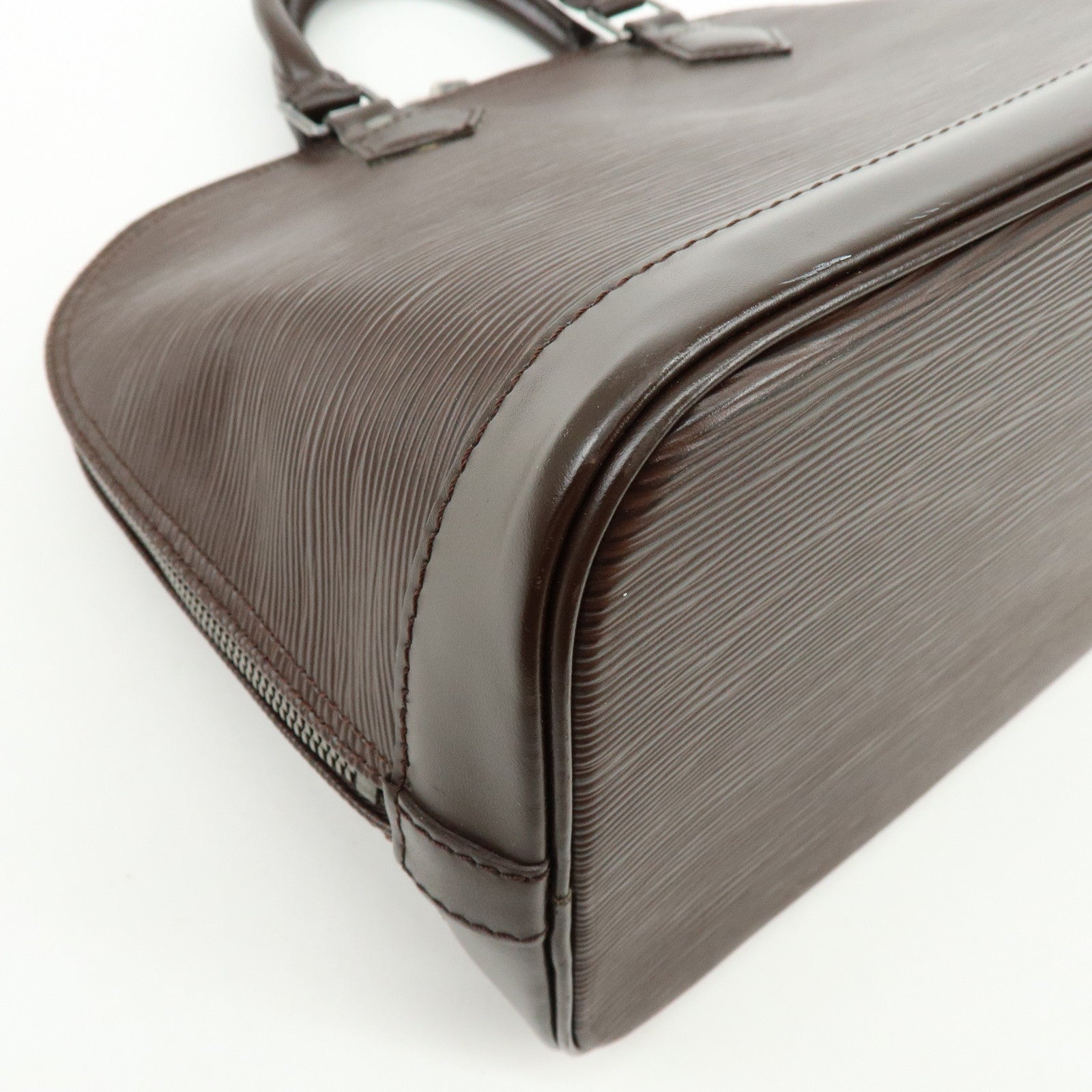 Louis Vuitton Epi Leather Alma Hand Bag Mocha Brown M5214D