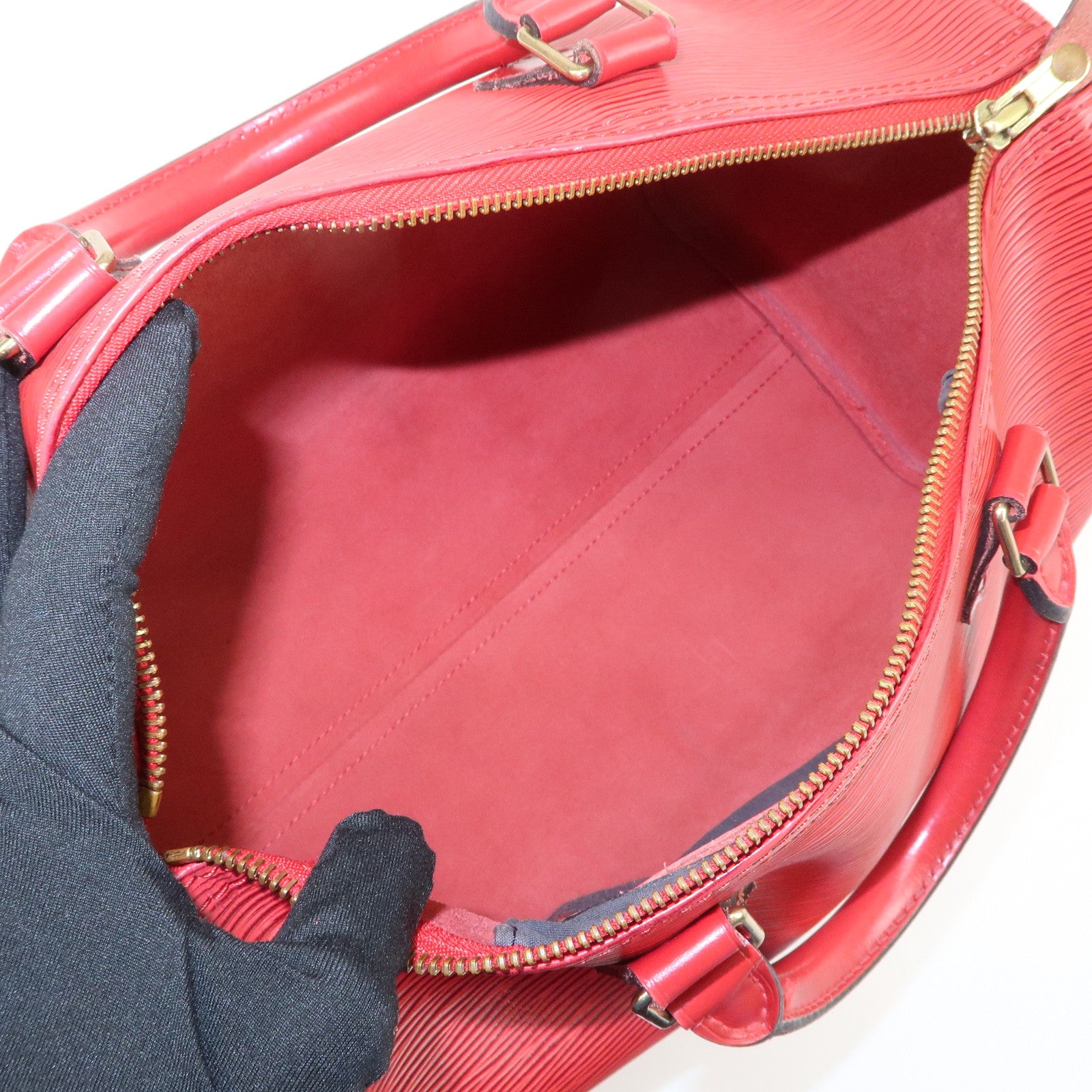 Louis Vuitton Epi Leather Speedy 30 Boston Bag Castilian Red M43007